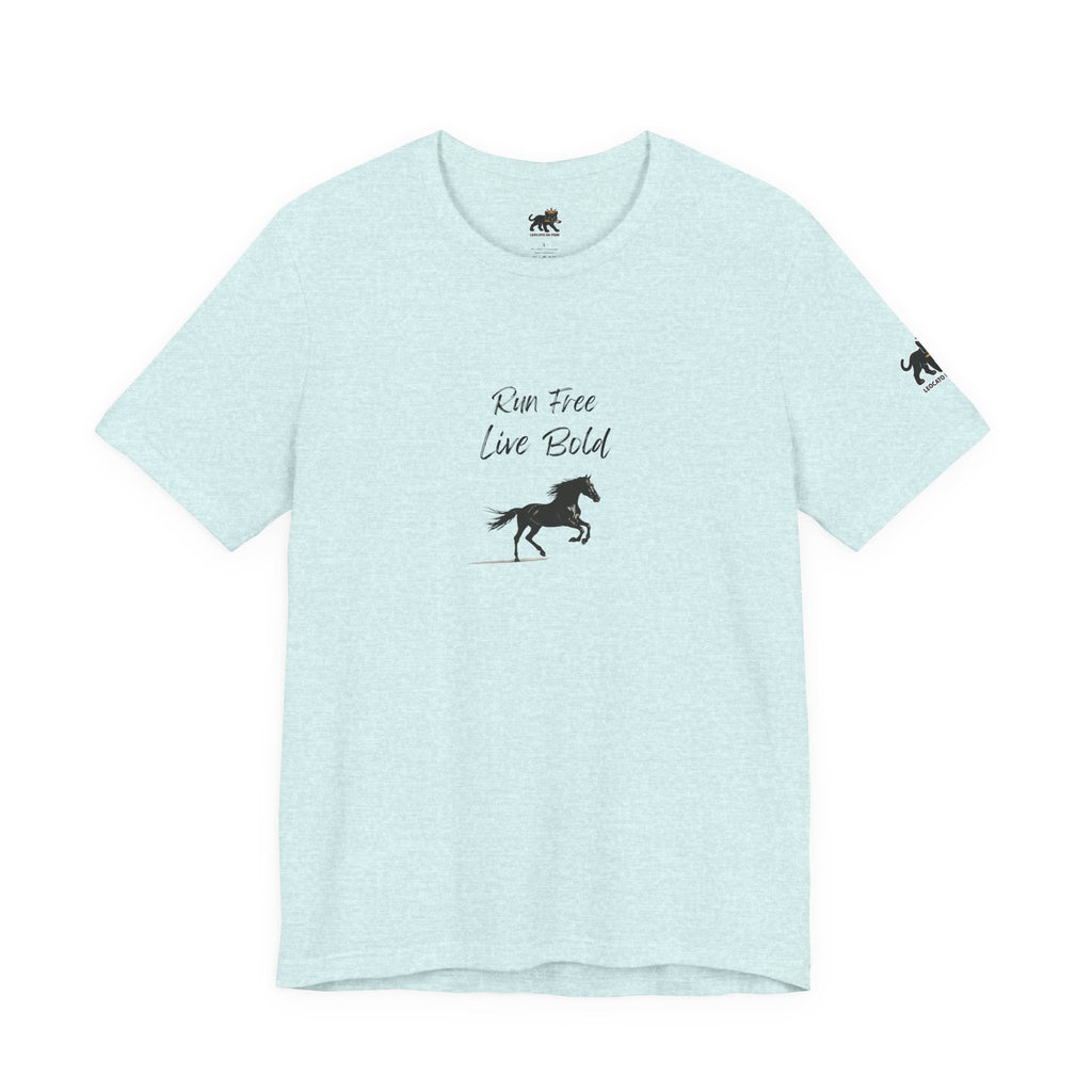run free live bold Graphic Tee, Casual Summer Shirt, Marine Life T-Shirt, Gift for Sea Lovers,  high quality