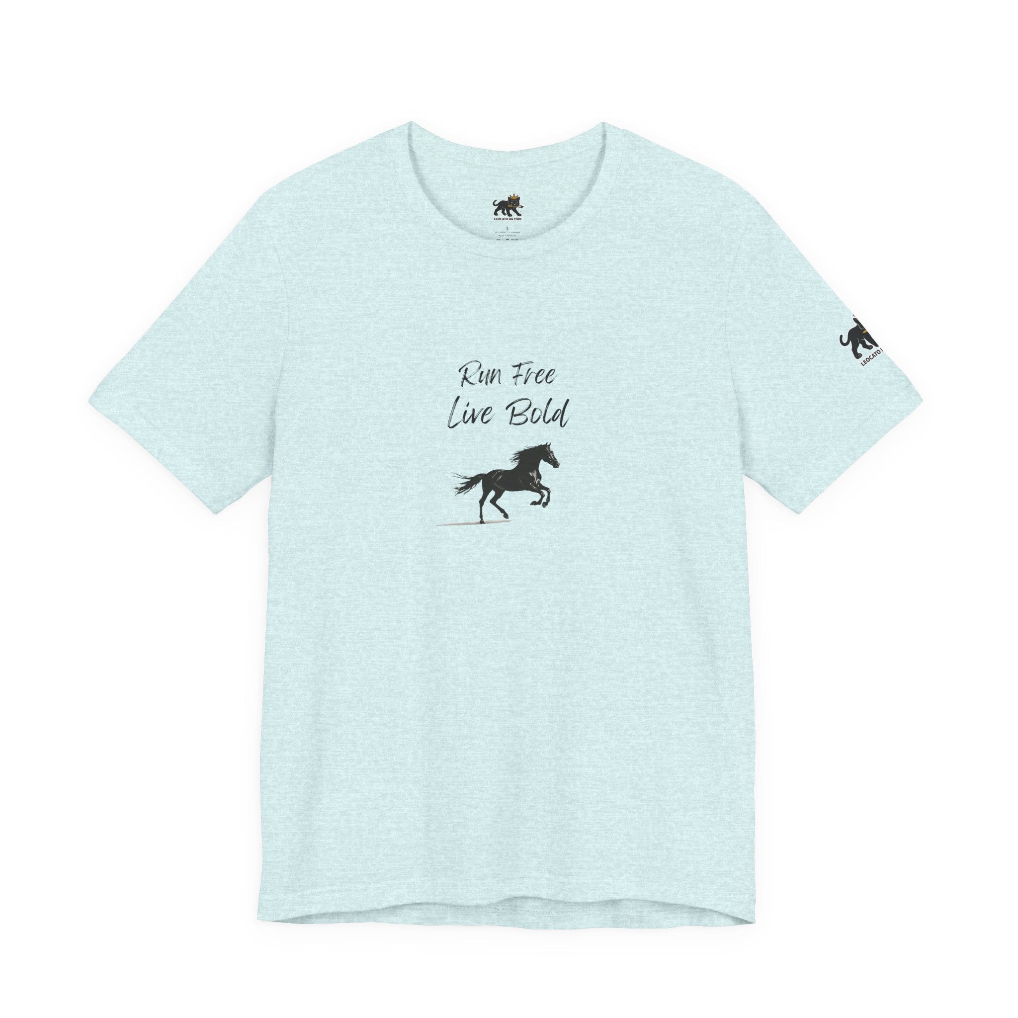 run free live bold Graphic Tee, Casual Summer Shirt, Marine Life T-Shirt, Gift for Sea Lovers,  high quality