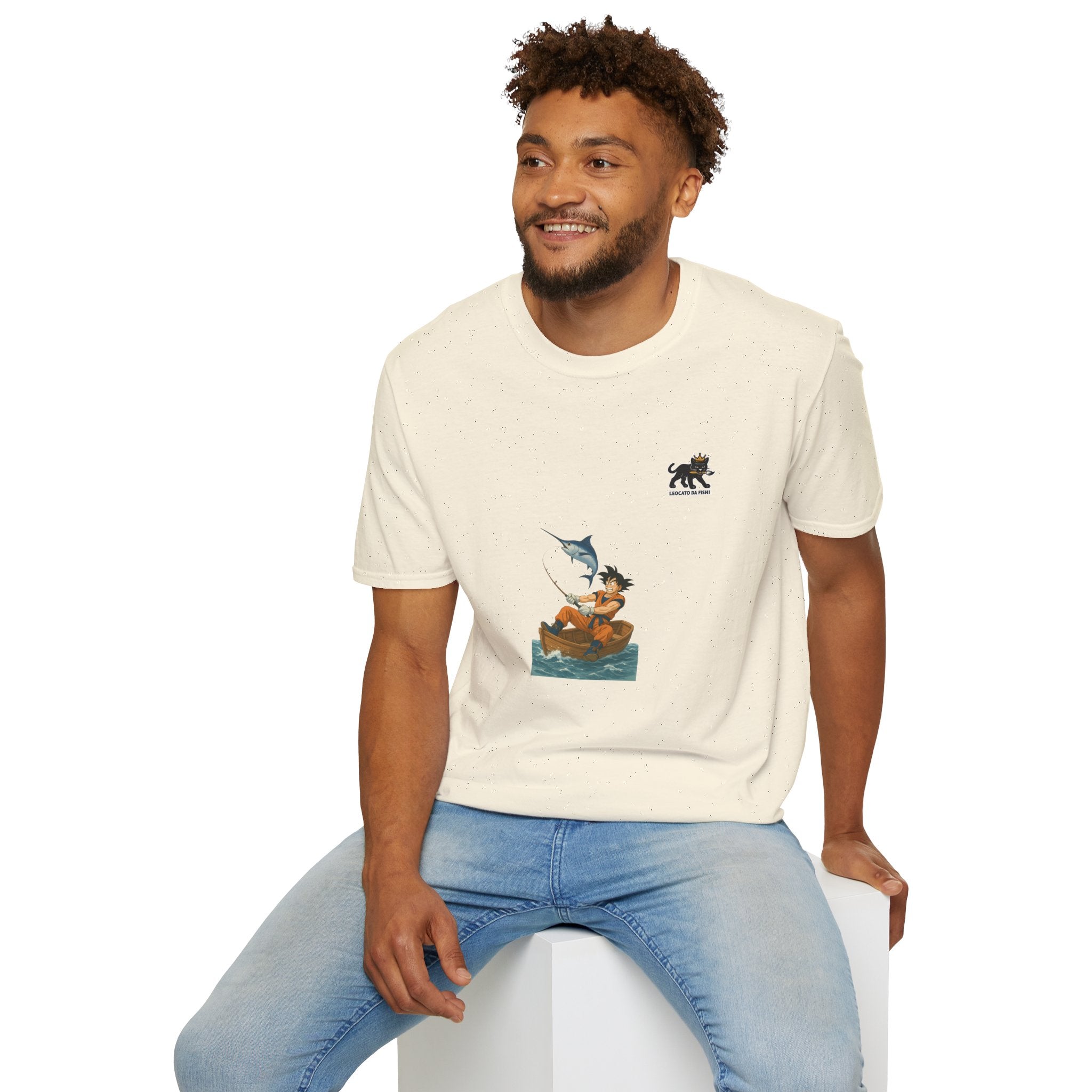Fishing goku Unisex T-Shirt, Casual Wear, Gift for Fishermen, Outdoor Adventure Shirt, Summer Apparel, Fishing Enthusiast Tee