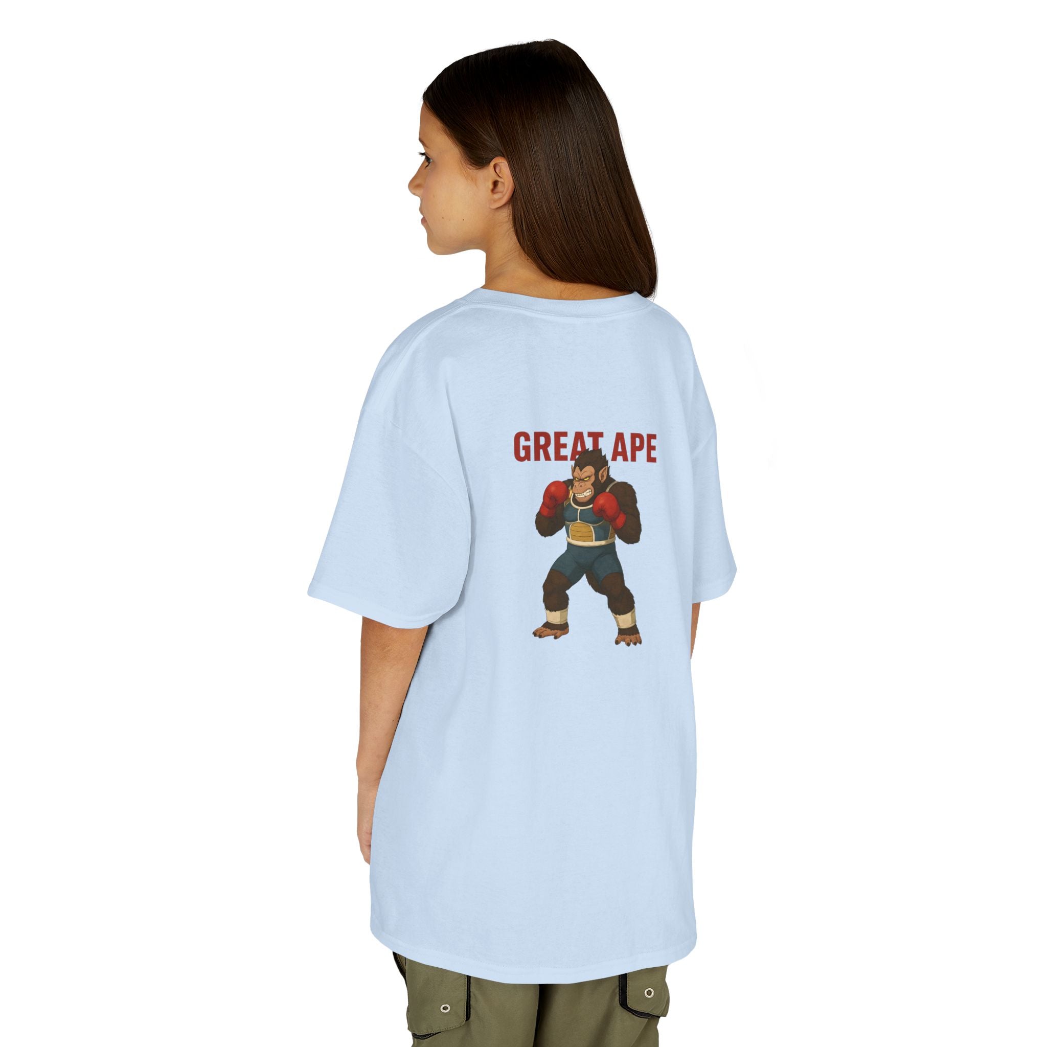 Kids Graphic Tee with Great Ape Design, Fun T-Shirt for Boys Girls, Cartoon Shirt, Birthday Gift, Playtime Apparel