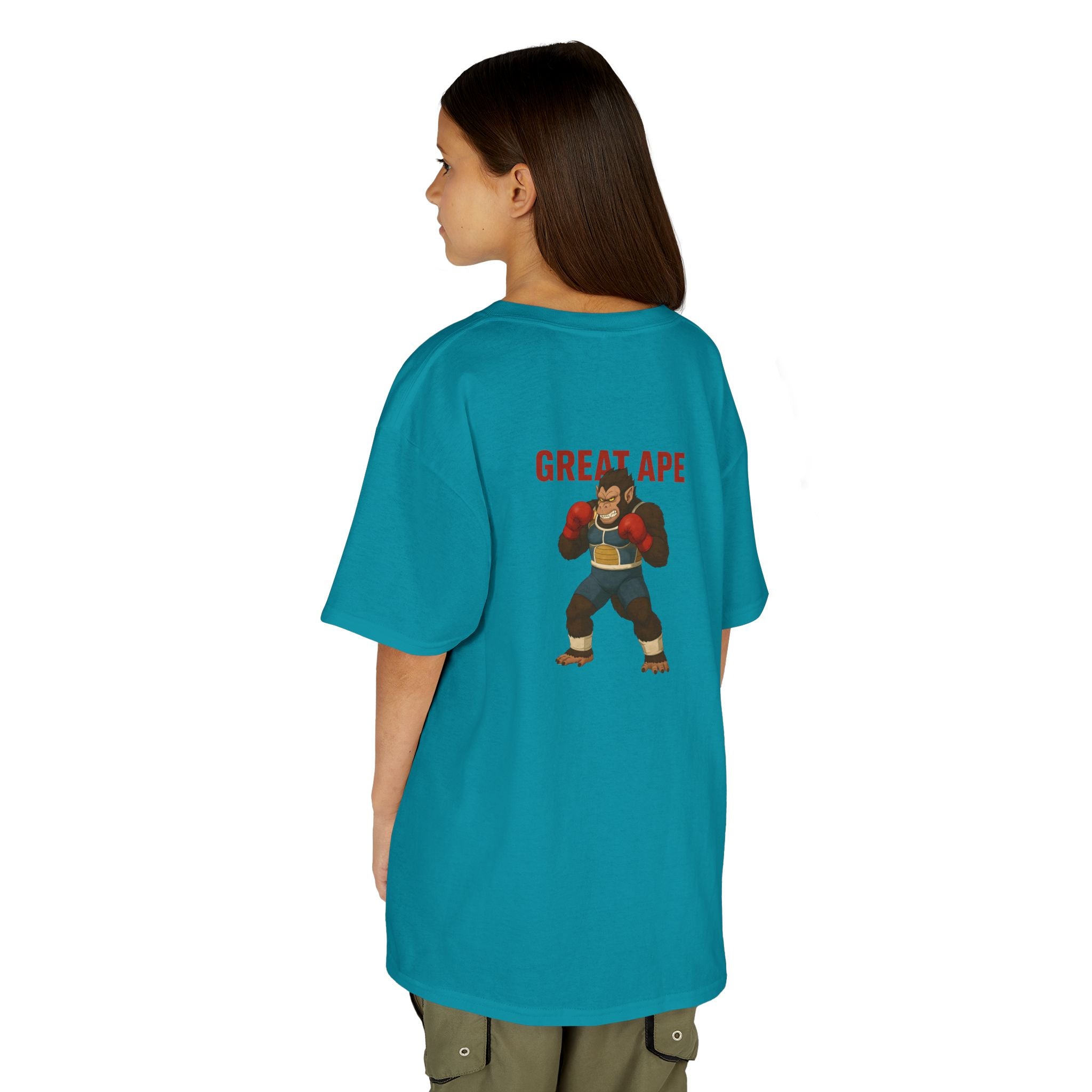 Kids Graphic Tee with Great Ape Design, Fun T-Shirt for Boys Girls, Cartoon Shirt, Birthday Gift, Playtime Apparel