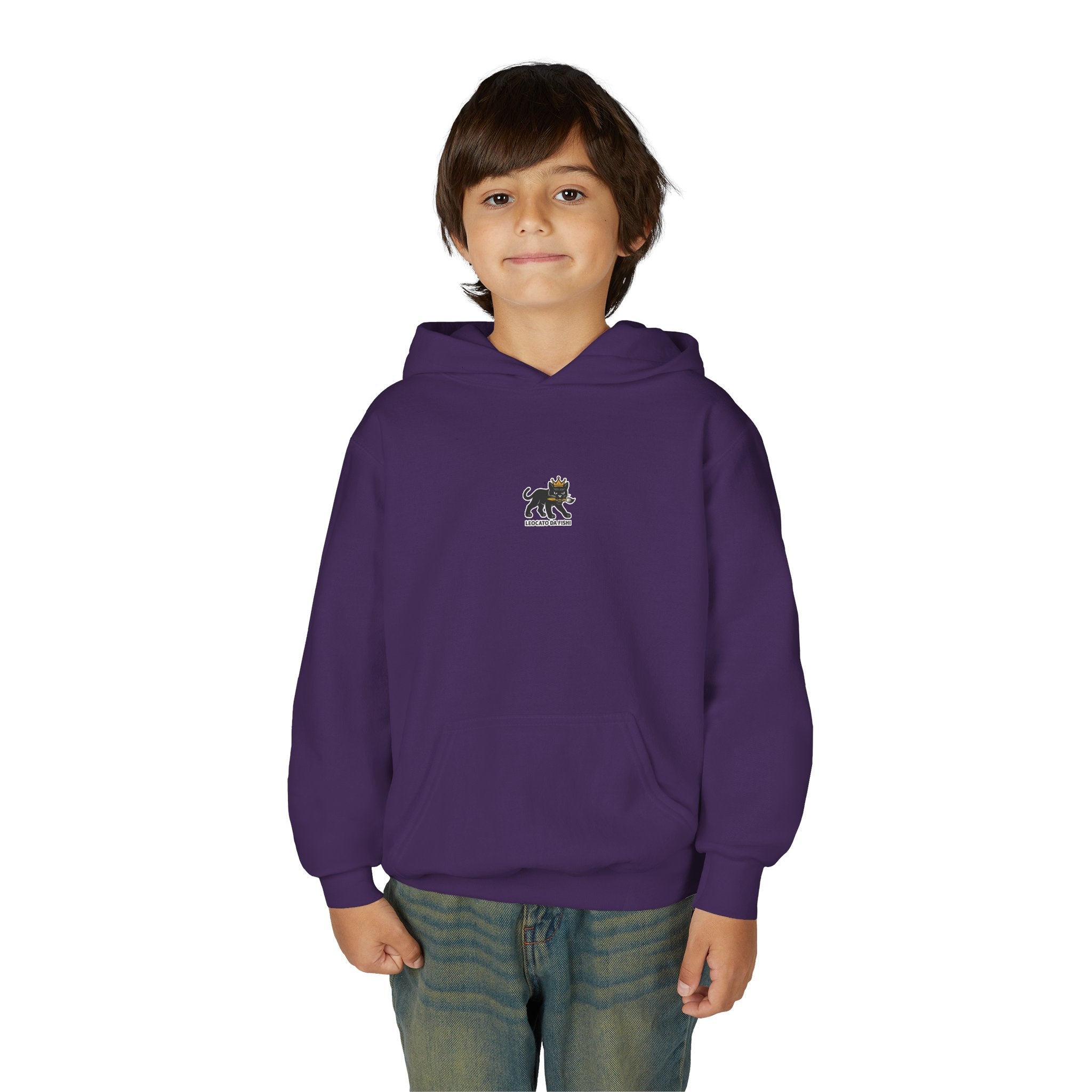 Youth Heavy Blend Hooded Sweatshirt with 'Leccato da Fish' Design - Cozy Gift for Teens, Memory Keepsake, Casual Wear, Birthday .