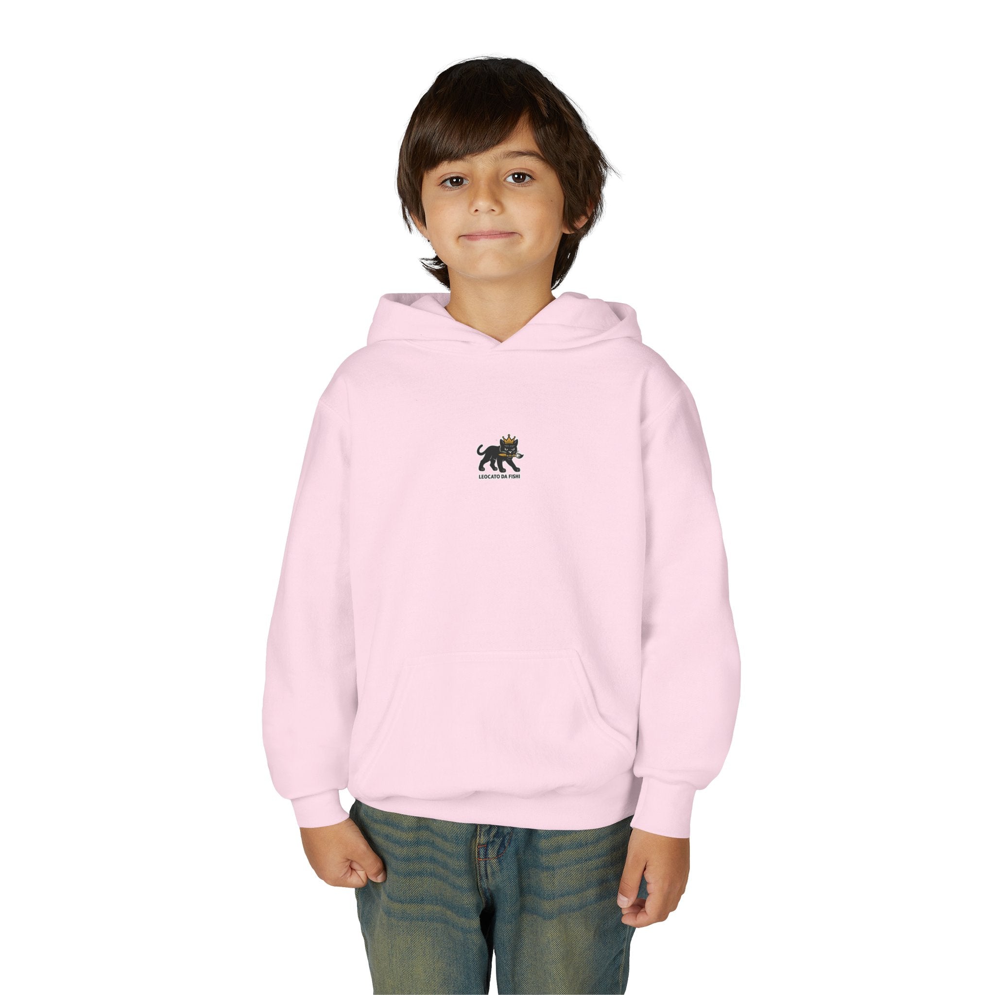 Youth Heavy Blend Hooded Sweatshirt with 'Leccato da Fish' Design - Cozy Gift for Teens, Memory Keepsake, Casual Wear, Birthday .