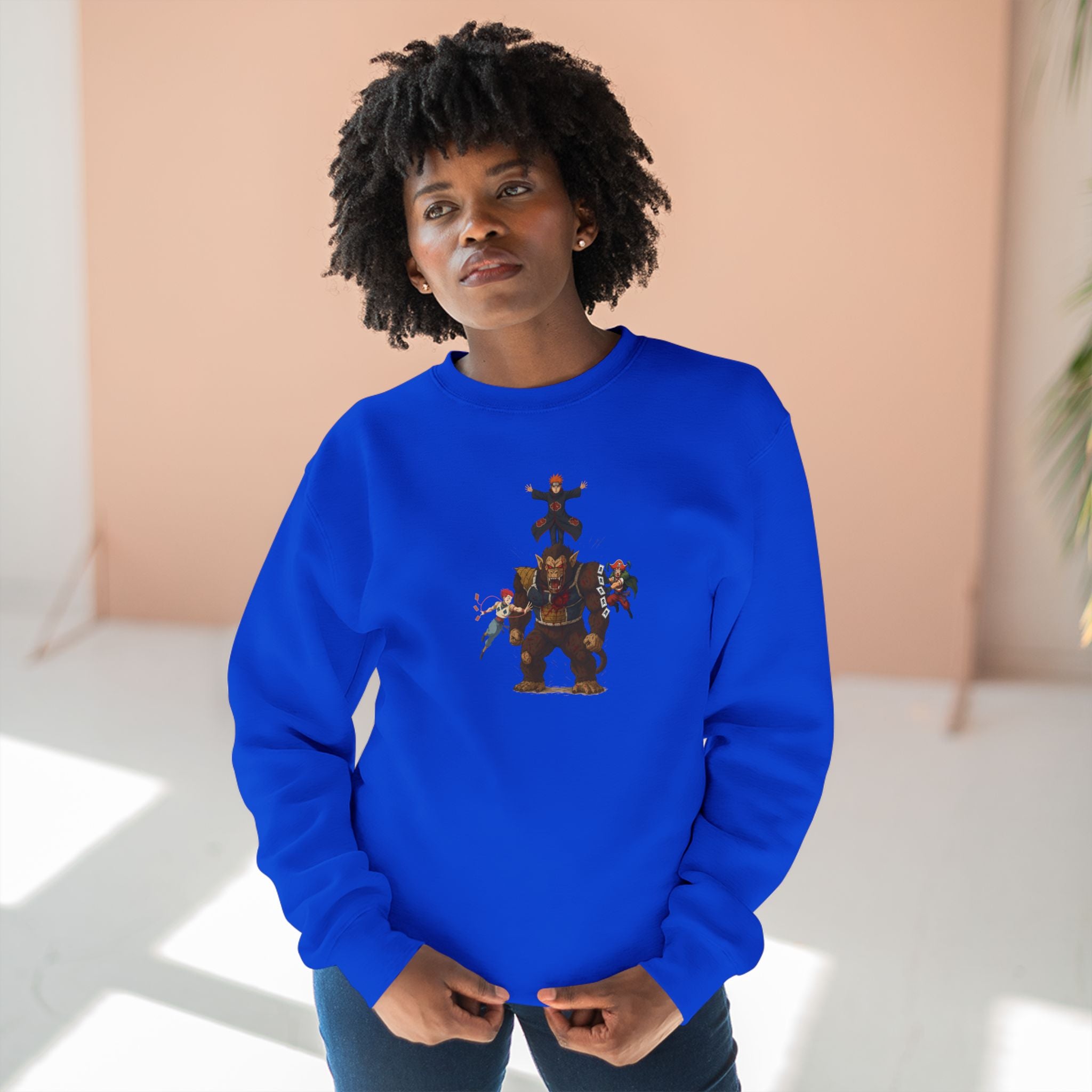 big fight Unisex Cartoon Sweatshirt with Fun Character Design, Graphic Sweatshirt for Fans, Cozy Gift for Birthdays, Casual Wear, Unique Apparel