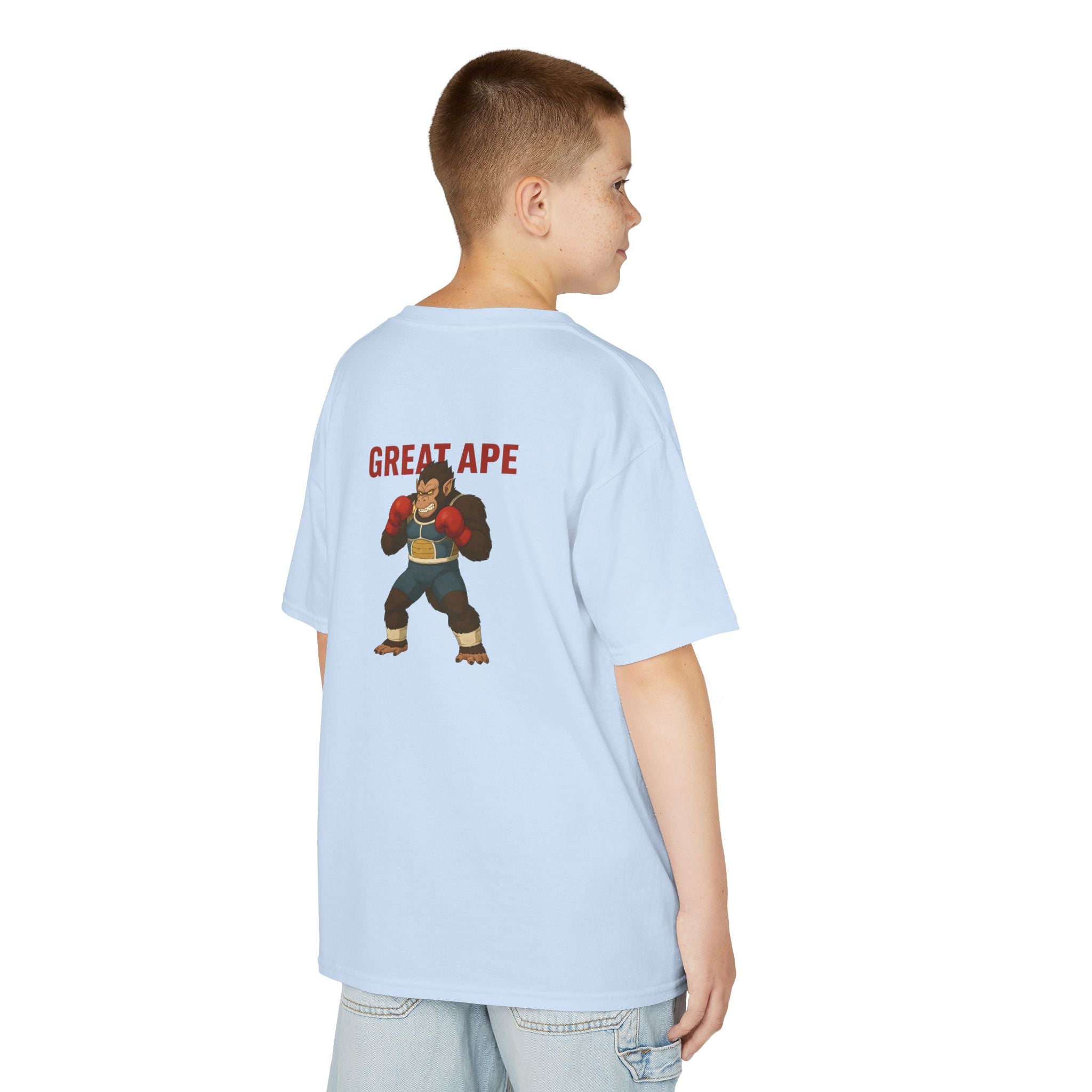 Kids Graphic Tee with Great Ape Design, Fun T-Shirt for Boys Girls, Cartoon Shirt, Birthday Gift, Playtime Apparel
