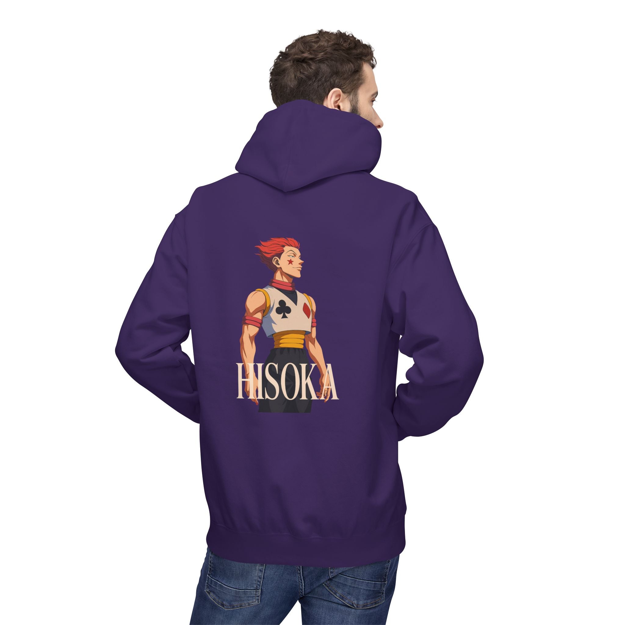 Stylish Hisoka Hoodie, Soft Unisex Fleece Sweatshirt, Trendy Anime Apparel, Cosplay Gift for Fans, Comfortable Streetwear