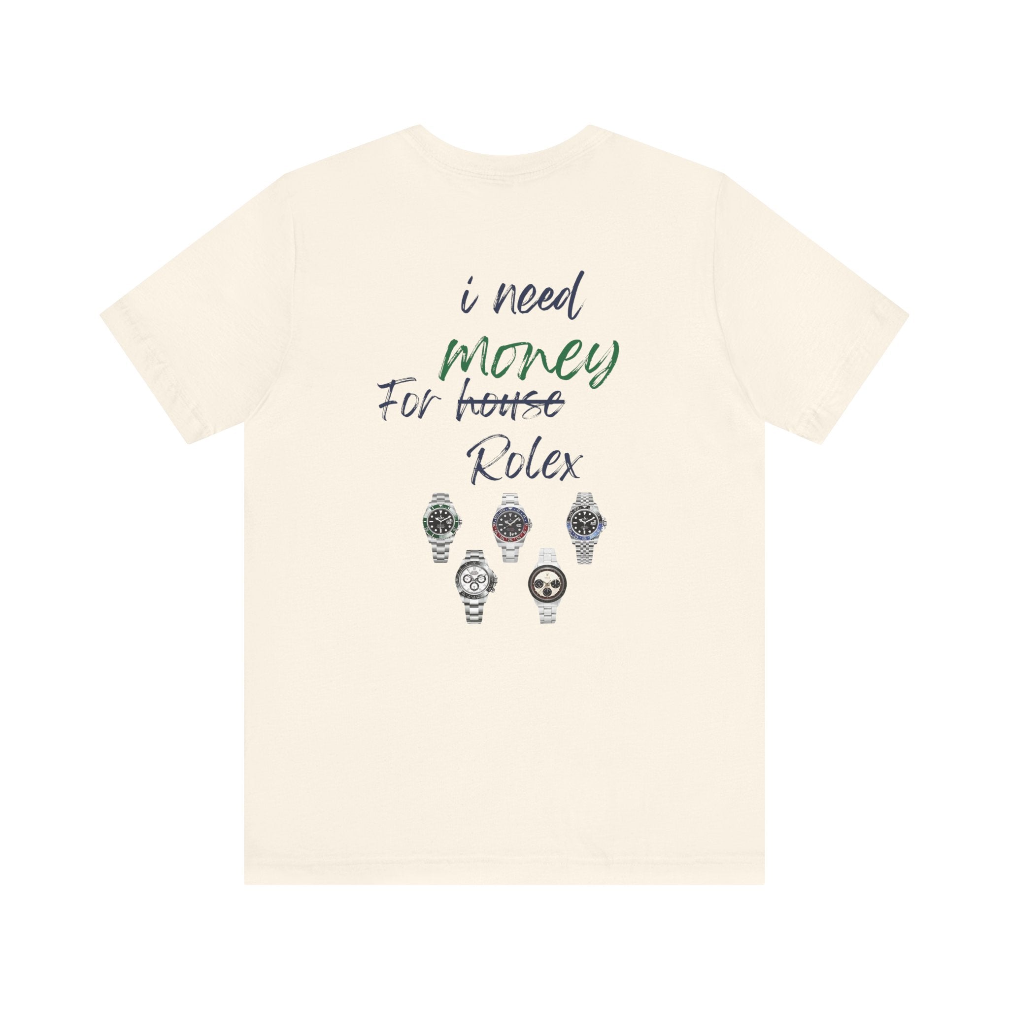 i need money for rolex  Graphic Tee, Casual Summer Shirt, Marine Life T-Shirt, Gift for Sea Lovers,  high quality