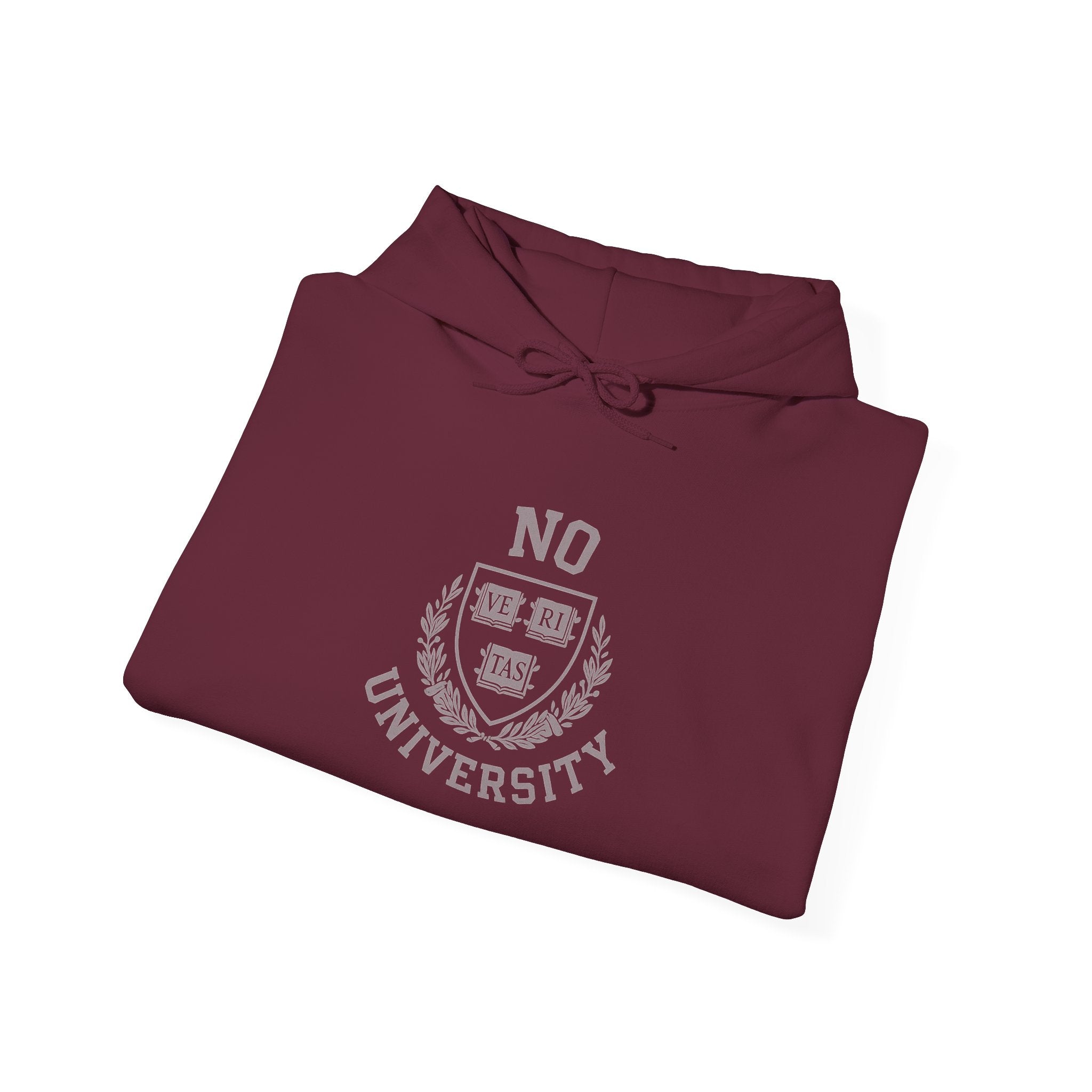 Unisex Hooded 'No University' , School Spirit