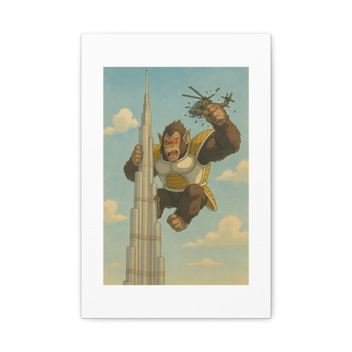 angry ape Dubai Wall Art, Matte Canvas Print, Home Decor, Sports Gift, Athletic Wall Decor, Gym Decoration