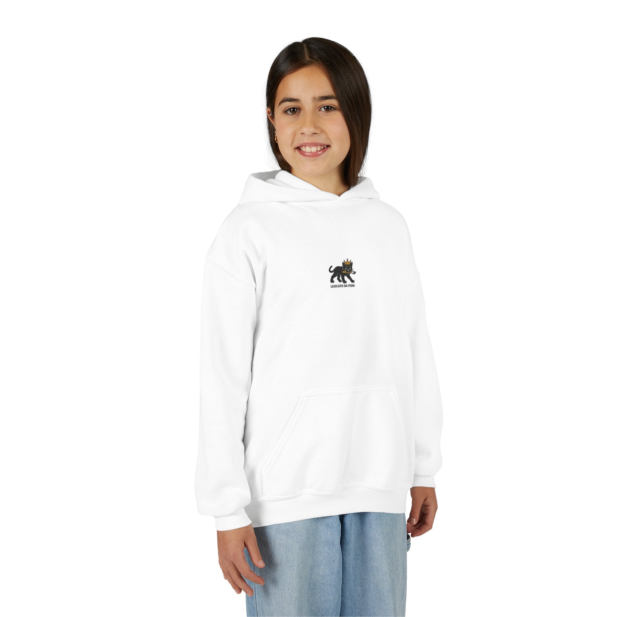 Youth Heavy Blend Hooded Sweatshirt with 'Leccato da Fish' Design - Cozy Gift for Teens, Memory Keepsake, Casual Wear, Birthday .