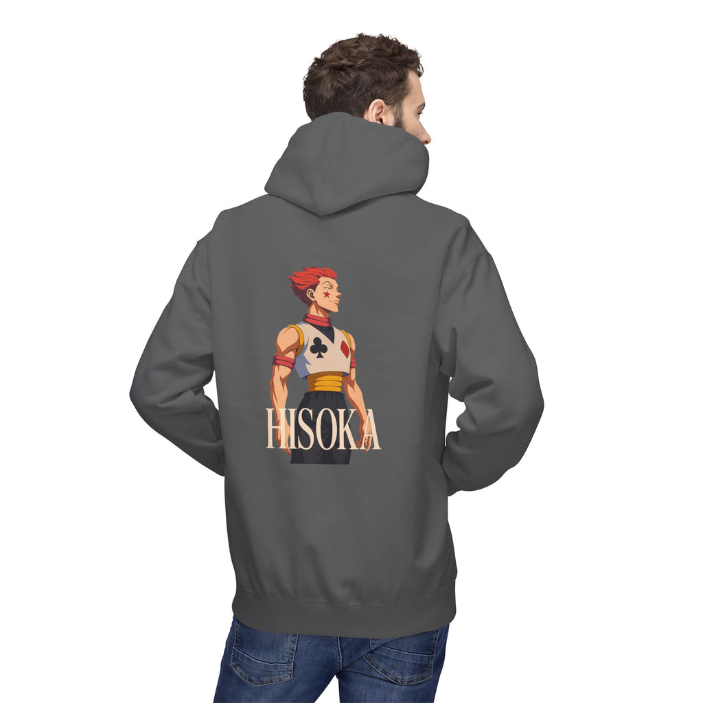 Stylish Hisoka Hoodie, Soft Unisex Fleece Sweatshirt, Trendy Anime Apparel, Cosplay Gift for Fans, Comfortable Streetwear