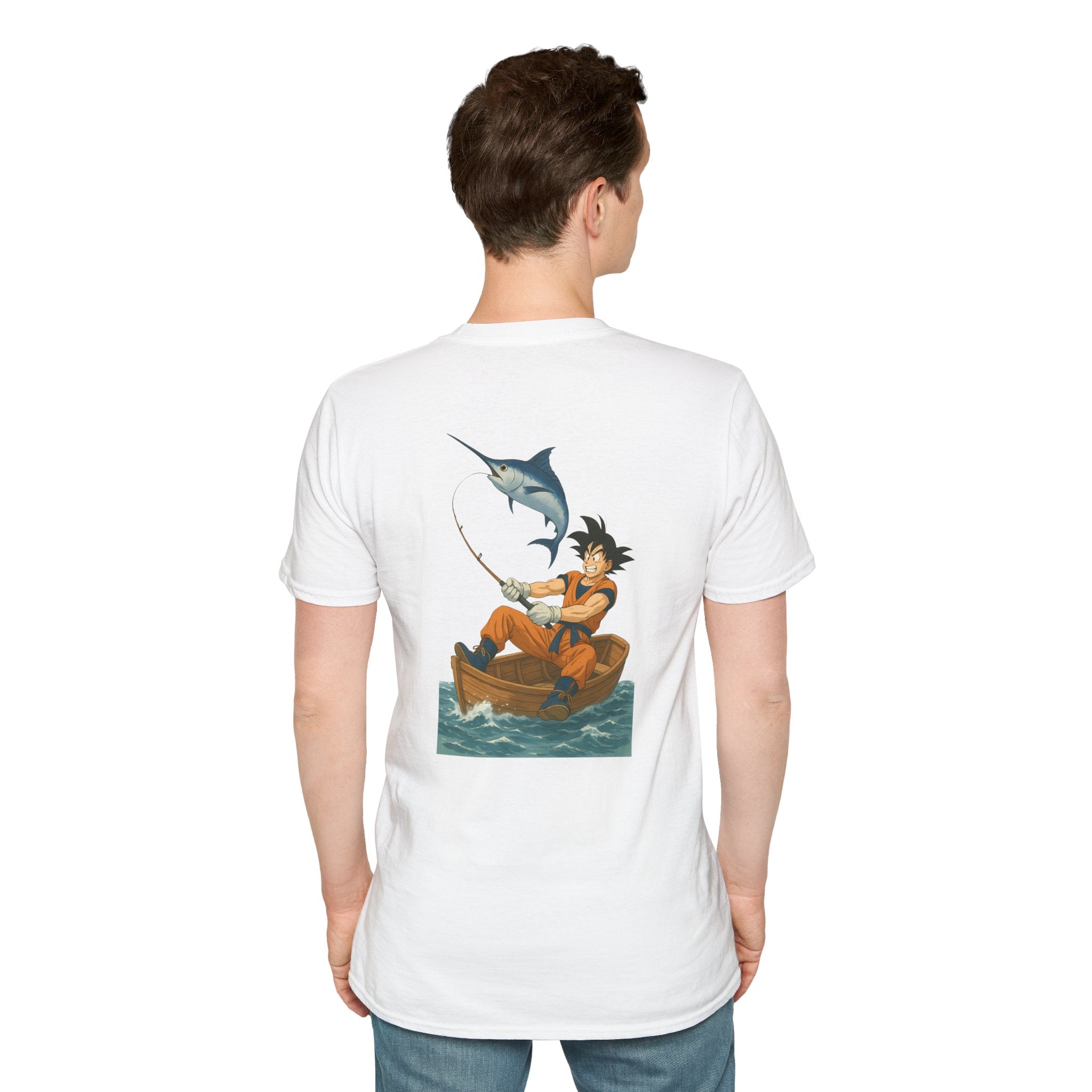 Fishing goku Unisex T-Shirt, Casual Wear, Gift for Fishermen, Outdoor Adventure Shirt, Summer Apparel, Fishing Enthusiast Tee