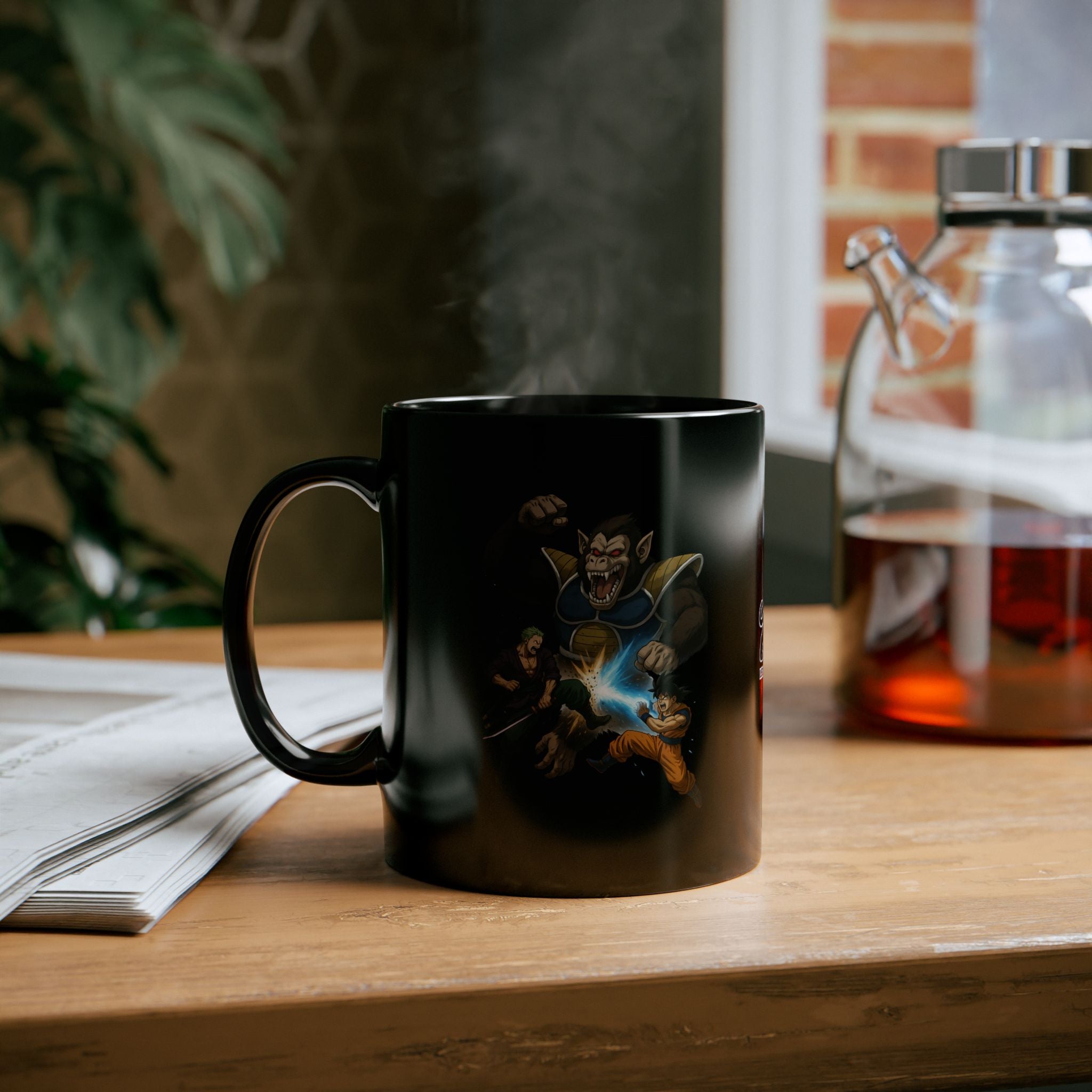 Gaming Warriors Black Mug – Perfect for Coffee Lovers, Cat Enthusiasts, Gamers, Gift for Birthdays, and Fun Collectibles