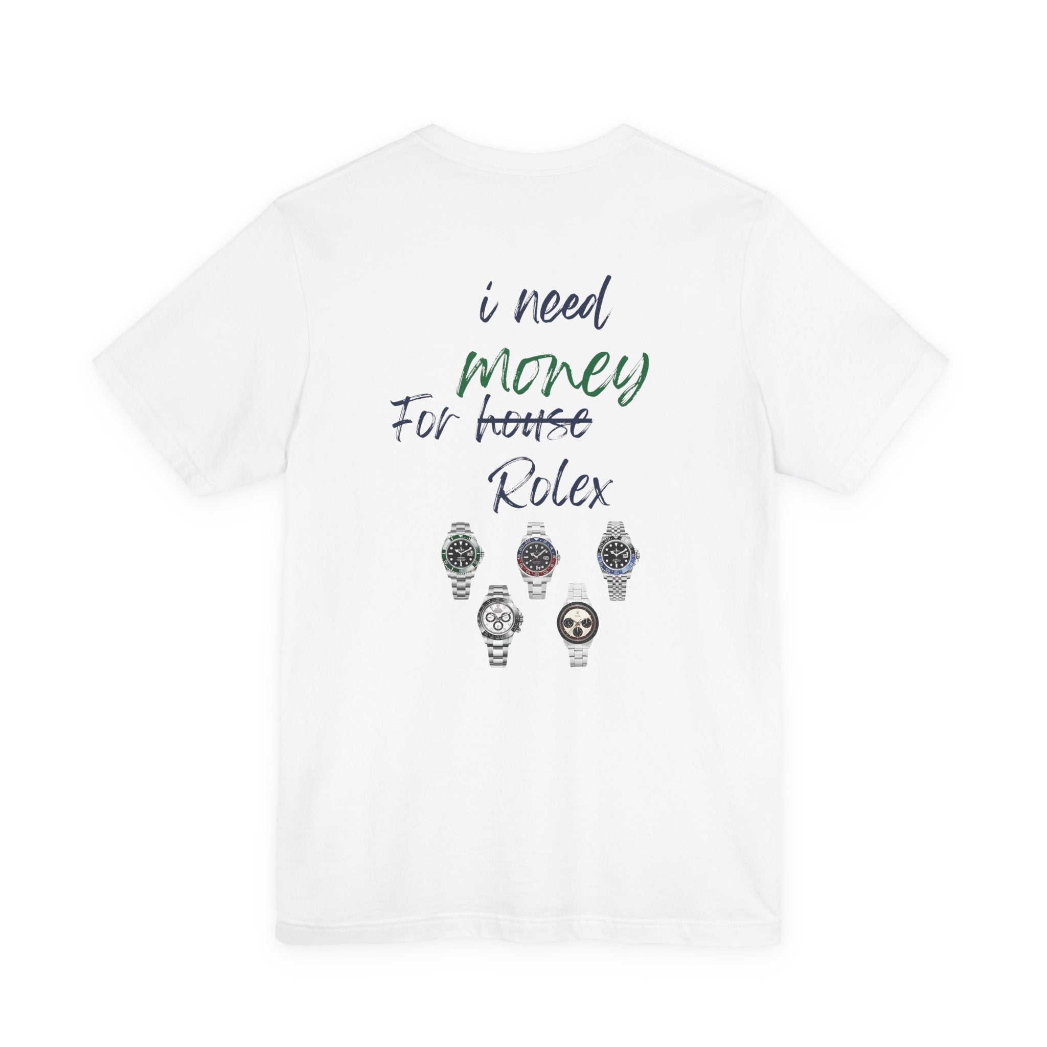 i need money for rolex  Graphic Tee, Casual Summer Shirt, Marine Life T-Shirt, Gift for Sea Lovers,  high quality