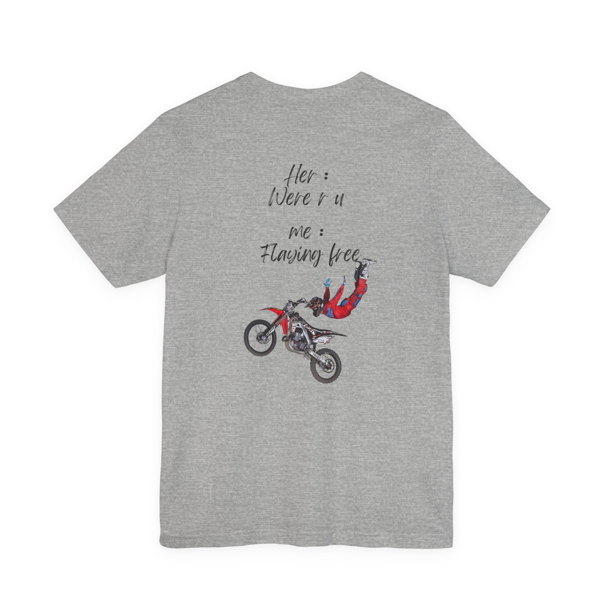 her where r u  ? me flaying free Graphic Tee, Casual Summer Shirt, Marine Life T-Shirt, Gift for Sea Lovers,  high quality