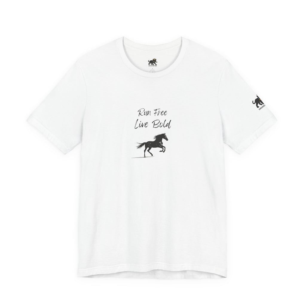 run free live bold Graphic Tee, Casual Summer Shirt, Marine Life T-Shirt, Gift for Sea Lovers,  high quality