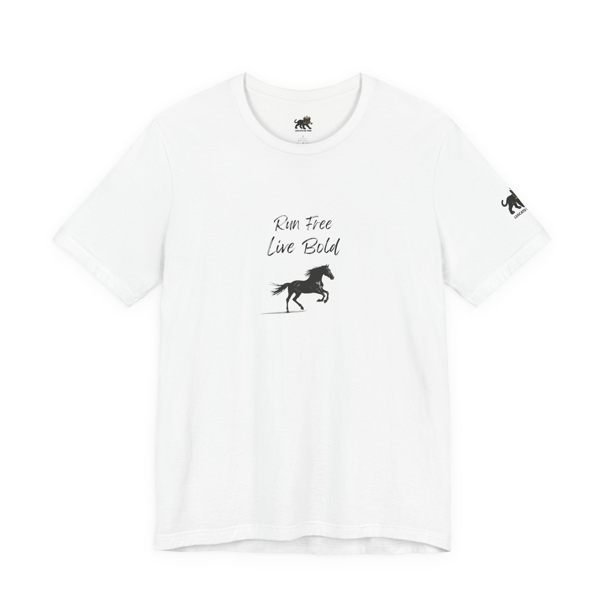 run free live bold Graphic Tee, Casual Summer Shirt, Marine Life T-Shirt, Gift for Sea Lovers,  high quality