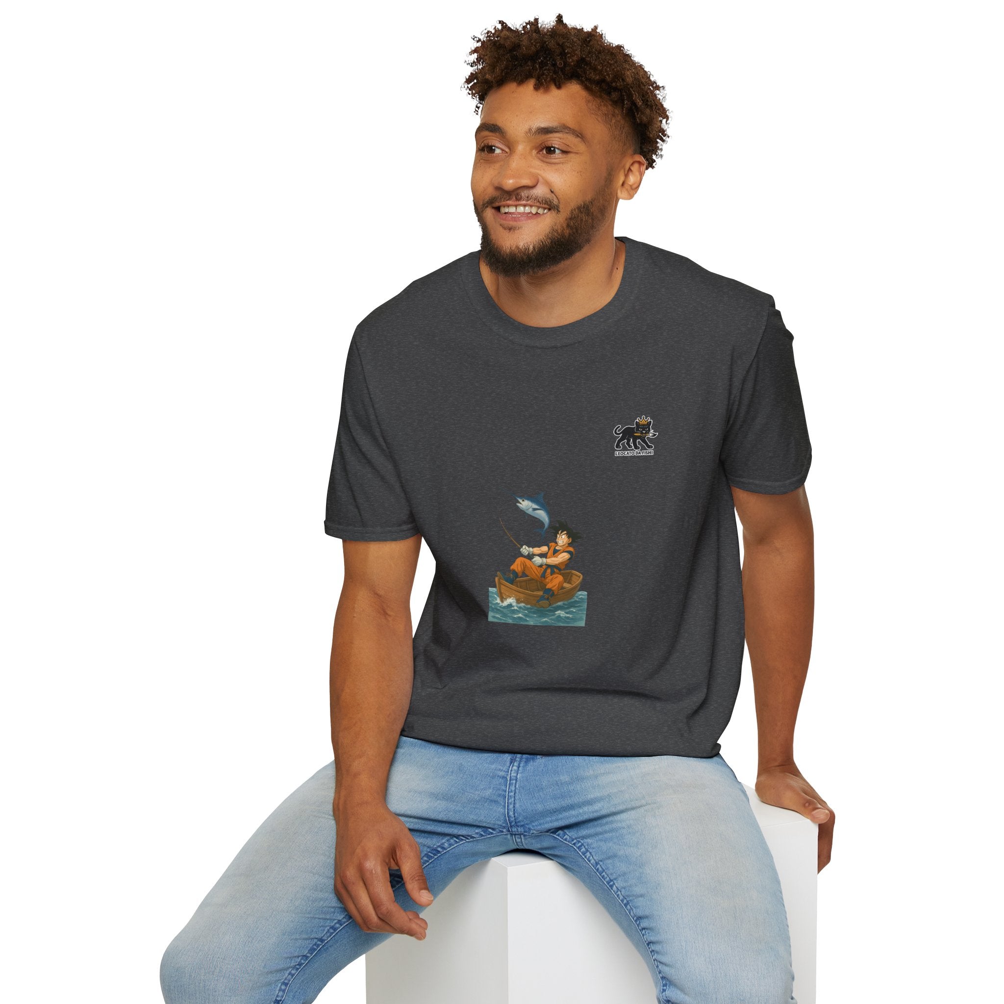 Fishing goku Unisex T-Shirt, Casual Wear, Gift for Fishermen, Outdoor Adventure Shirt, Summer Apparel, Fishing Enthusiast Tee
