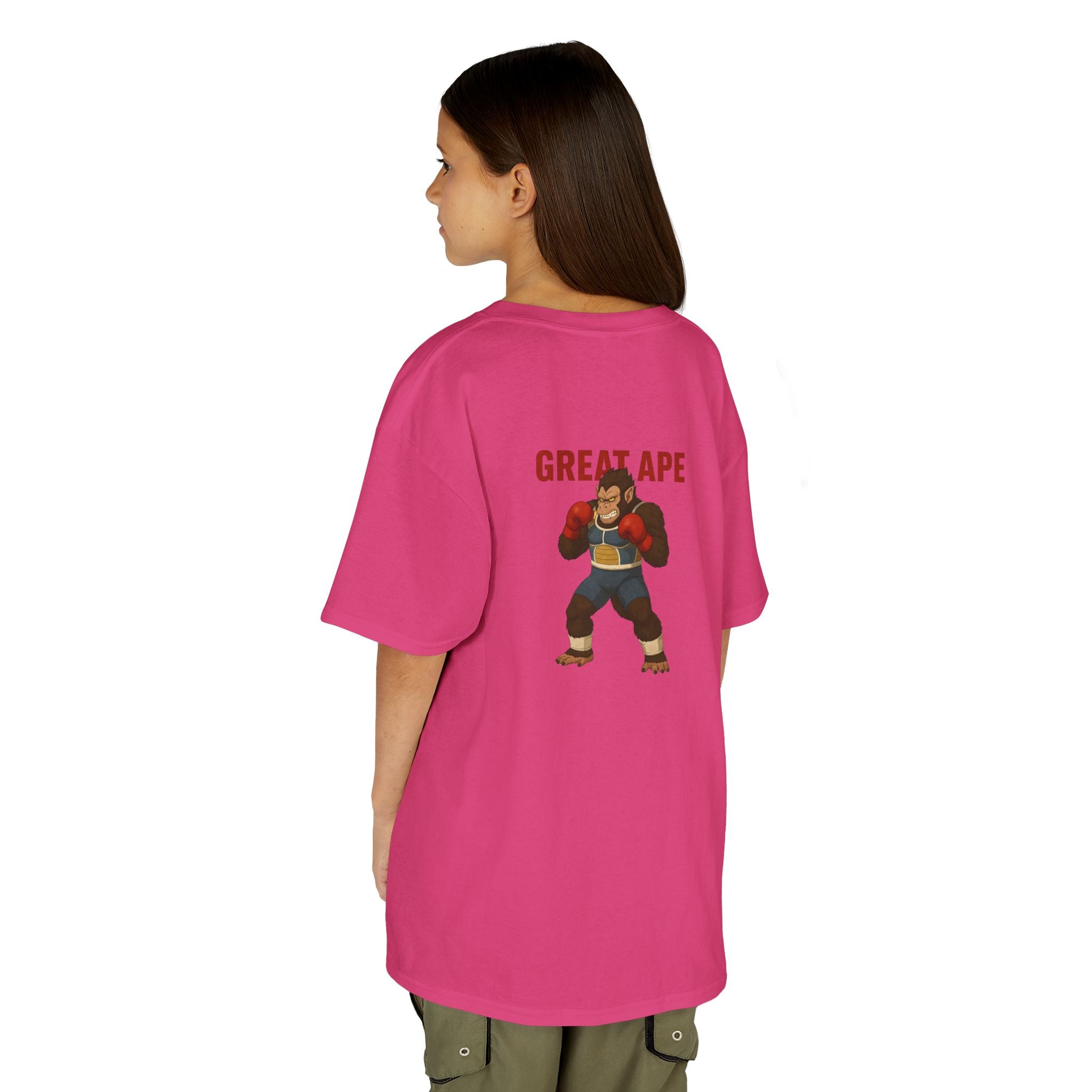 Kids Graphic Tee with Great Ape Design, Fun T-Shirt for Boys Girls, Cartoon Shirt, Birthday Gift, Playtime Apparel