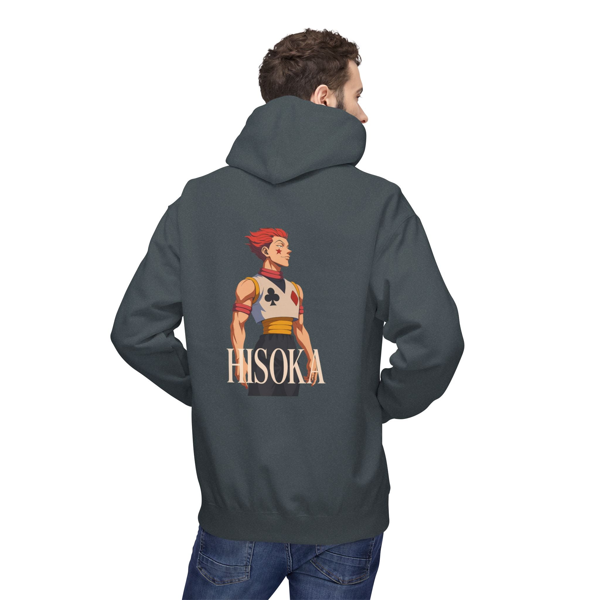 Stylish Hisoka Hoodie, Soft Unisex Fleece Sweatshirt, Trendy Anime Apparel, Cosplay Gift for Fans, Comfortable Streetwear