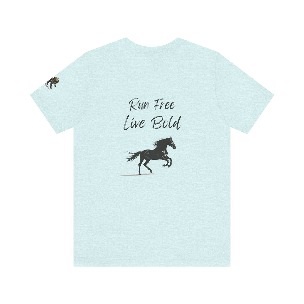 run free live bold Graphic Tee, Casual Summer Shirt, Marine Life T-Shirt, Gift for Sea Lovers,  high quality
