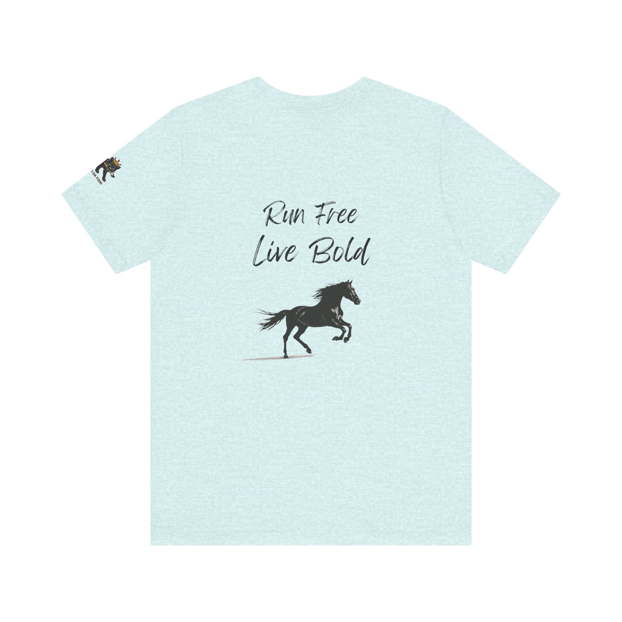 run free live bold Graphic Tee, Casual Summer Shirt, Marine Life T-Shirt, Gift for Sea Lovers,  high quality