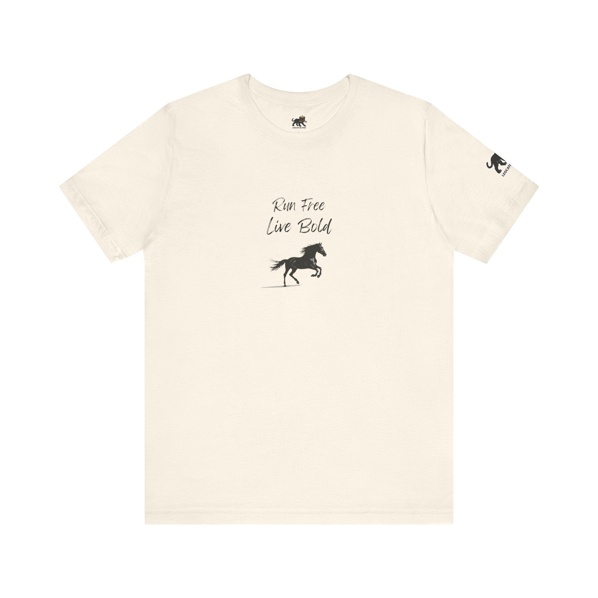 run free live bold Graphic Tee, Casual Summer Shirt, Marine Life T-Shirt, Gift for Sea Lovers,  high quality