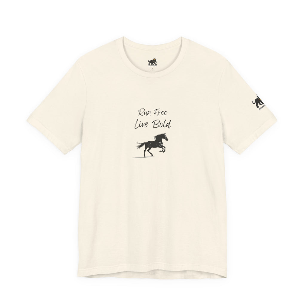 run free live bold Graphic Tee, Casual Summer Shirt, Marine Life T-Shirt, Gift for Sea Lovers,  high quality