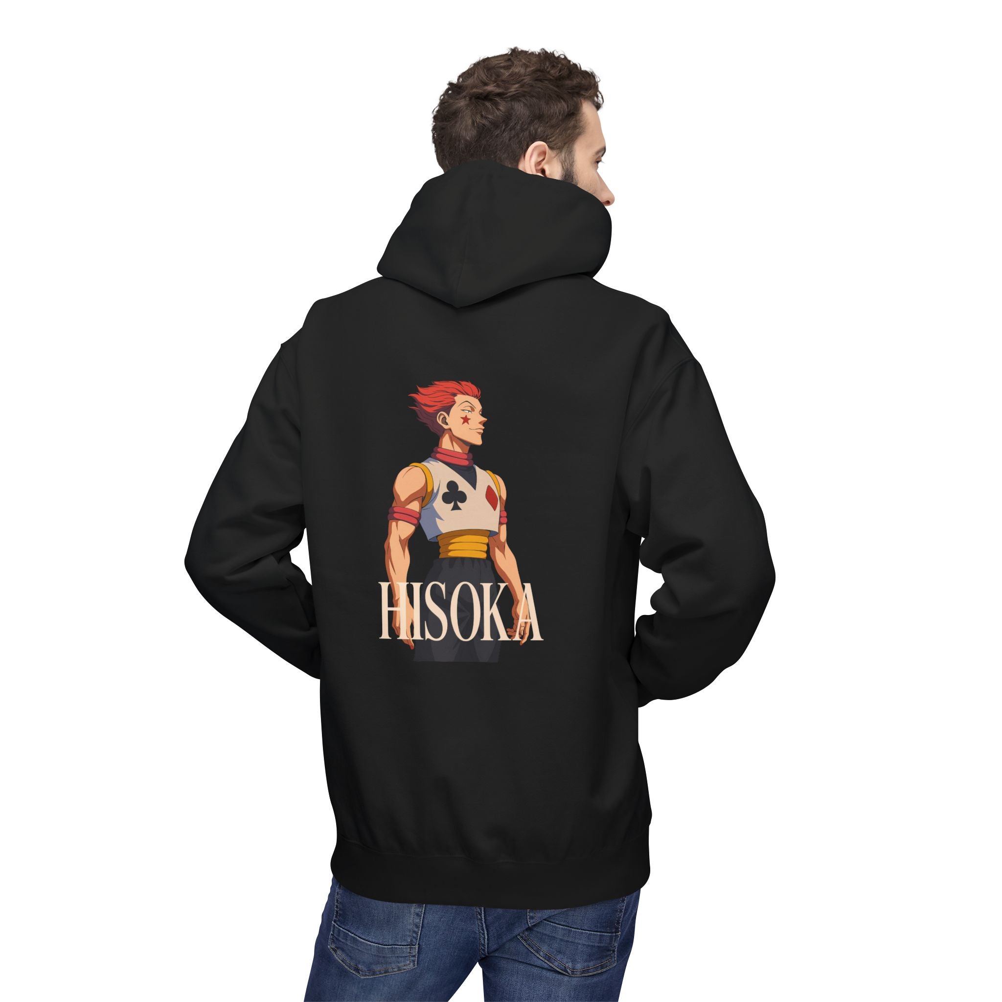 Stylish Hisoka Hoodie, Soft Unisex Fleece Sweatshirt, Trendy Anime Apparel, Cosplay Gift for Fans, Comfortable Streetwear