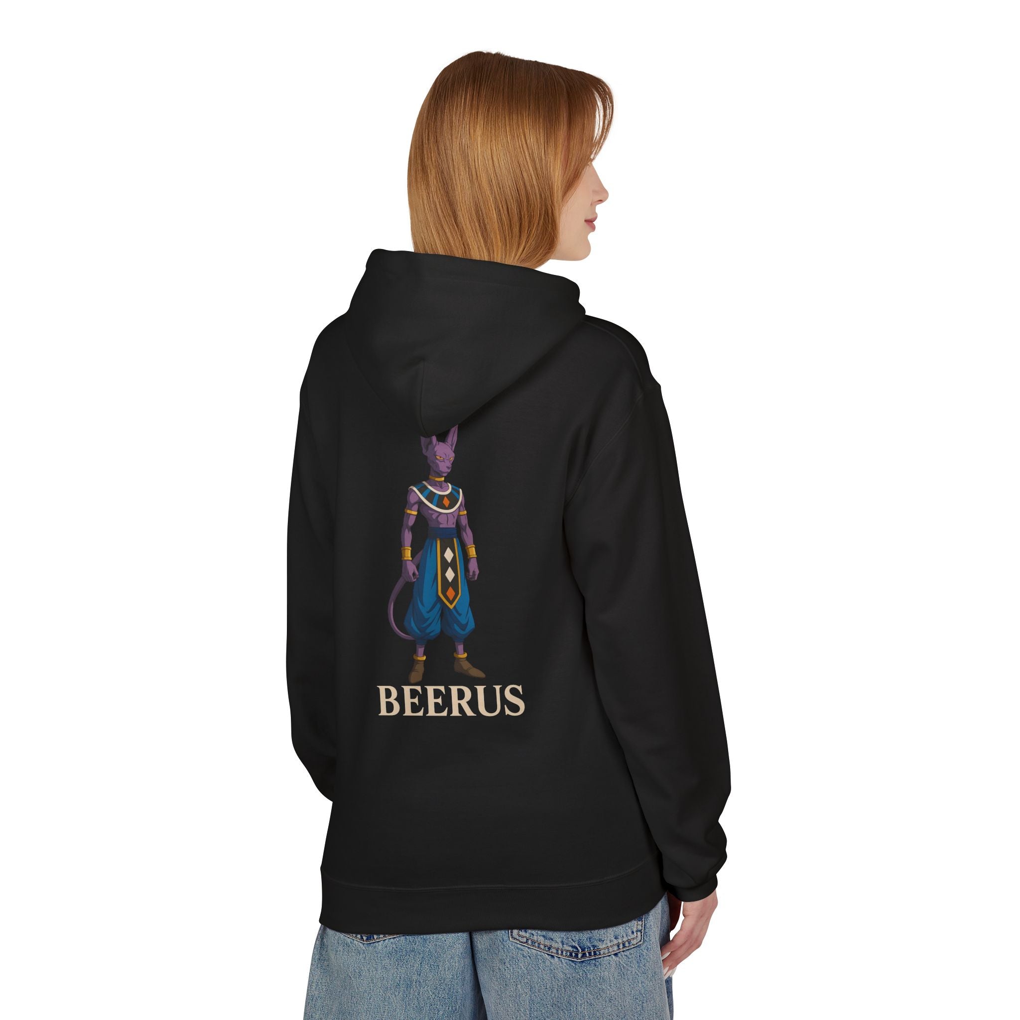 Stylish beerus Hoodie, Soft Unisex Fleece Sweatshirt, Trendy Anime Apparel, Cosplay Gift for Fans, Comfortable Streetwear