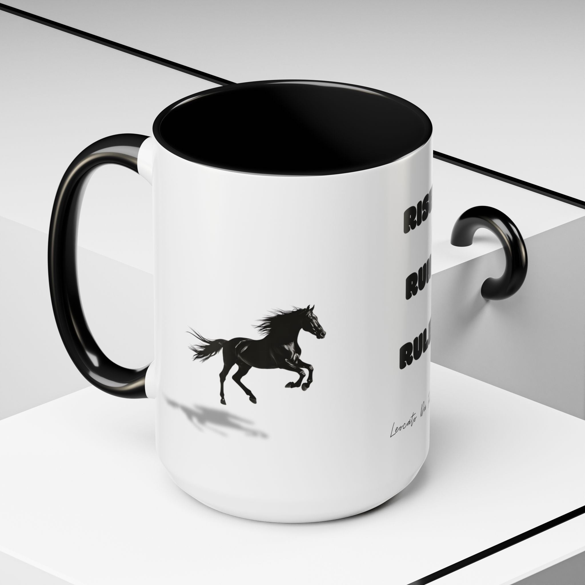 horse rise run  Coffee Mug (11, 15oz)