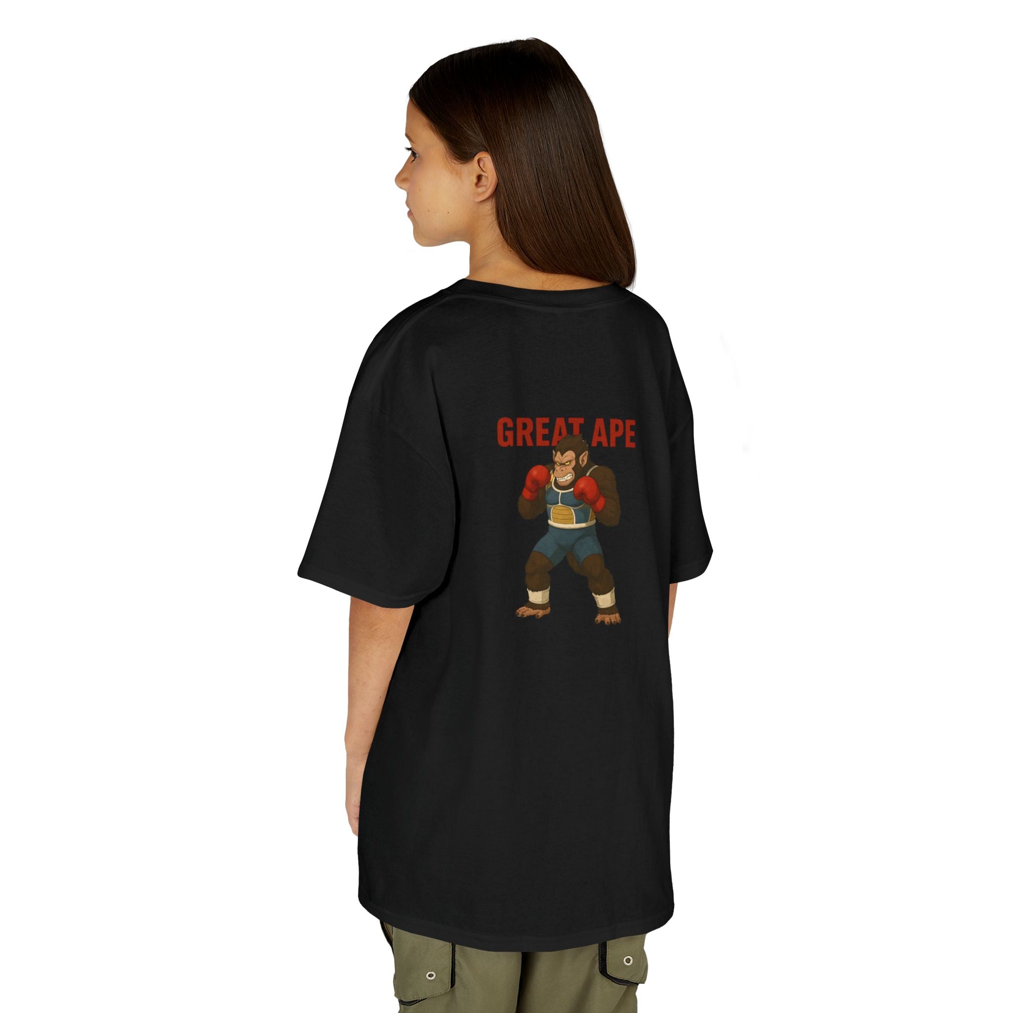 Kids Graphic Tee with Great Ape Design, Fun T-Shirt for Boys Girls, Cartoon Shirt, Birthday Gift, Playtime Apparel