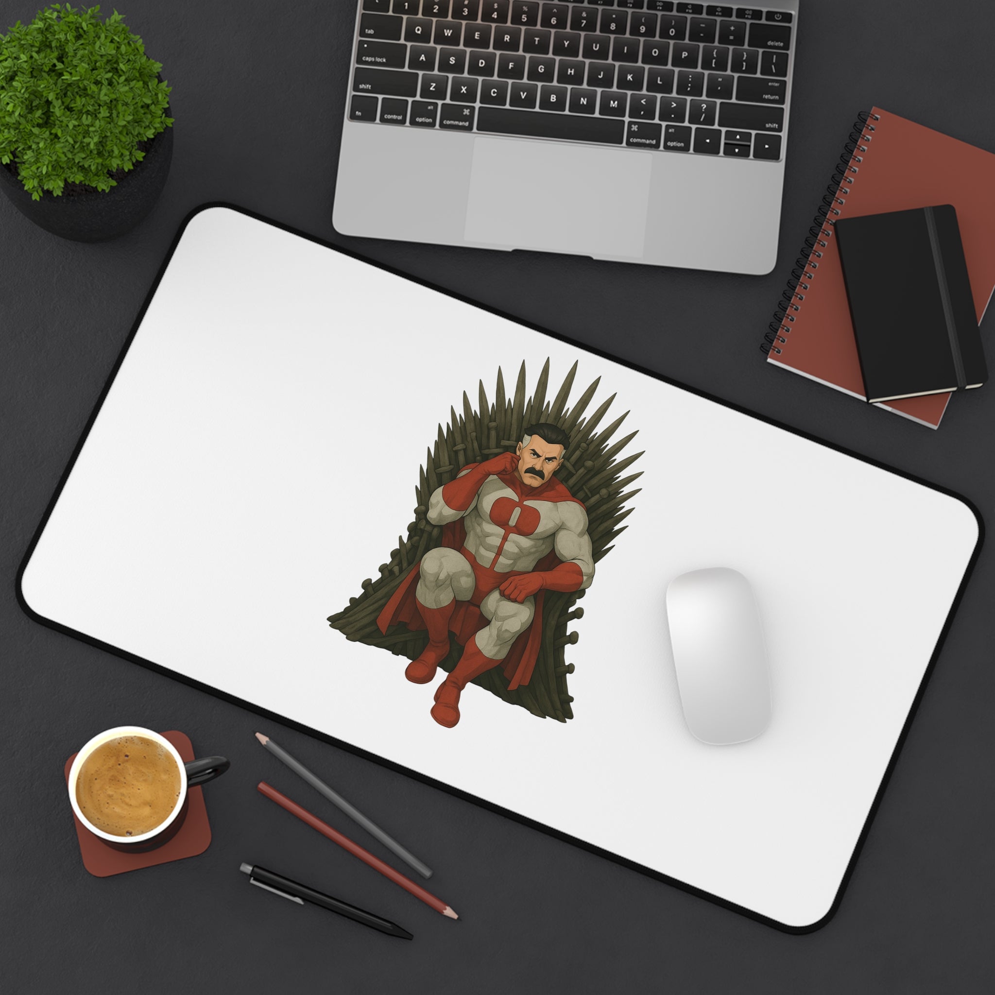 Omni man Desk Mat | Gaming Accessory, Anime Decor, Home Office, Cute Gifts for Fans, Functional Art, Pain Design