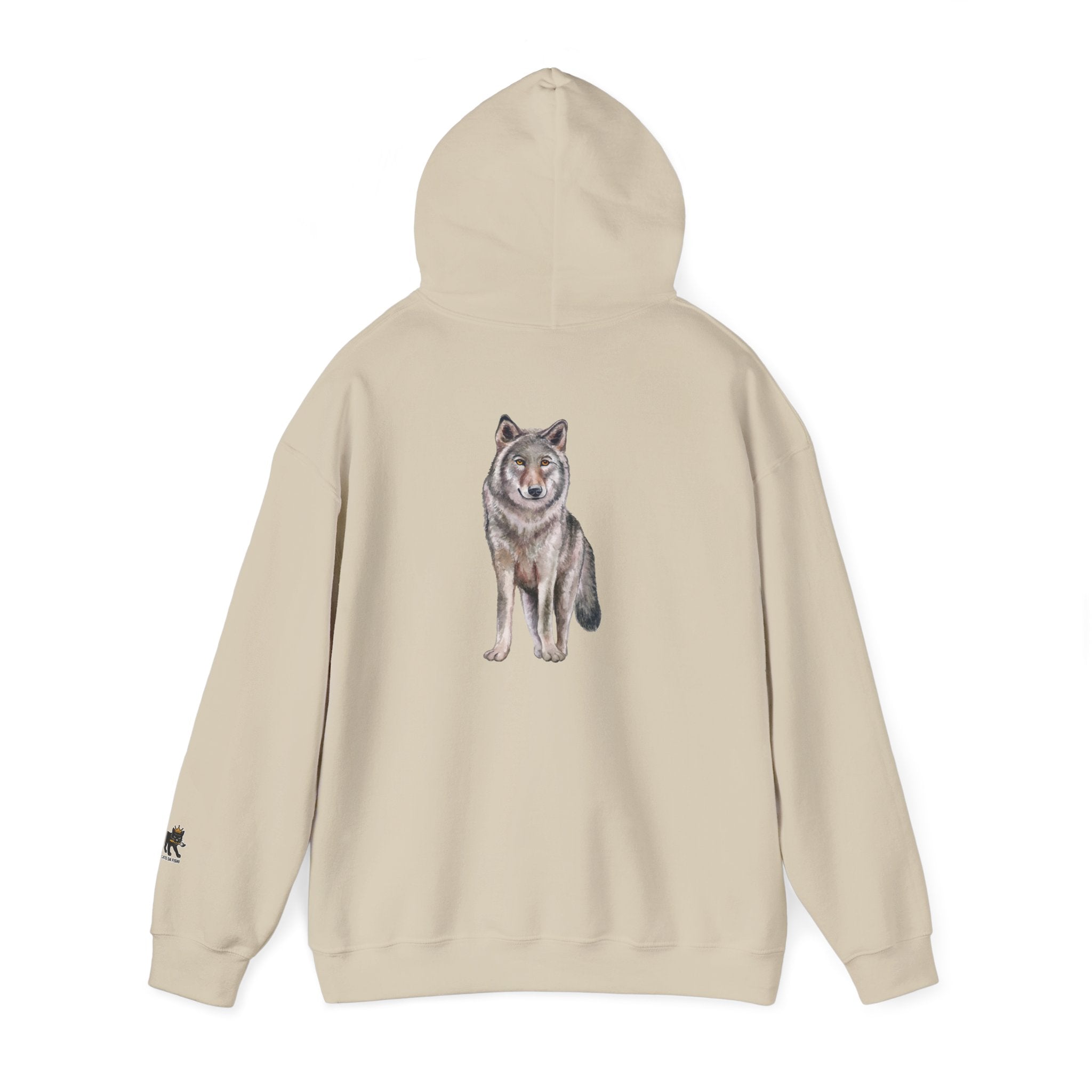 Wolf Hooded Sweatshirt, Unisex Casual Hoodie,