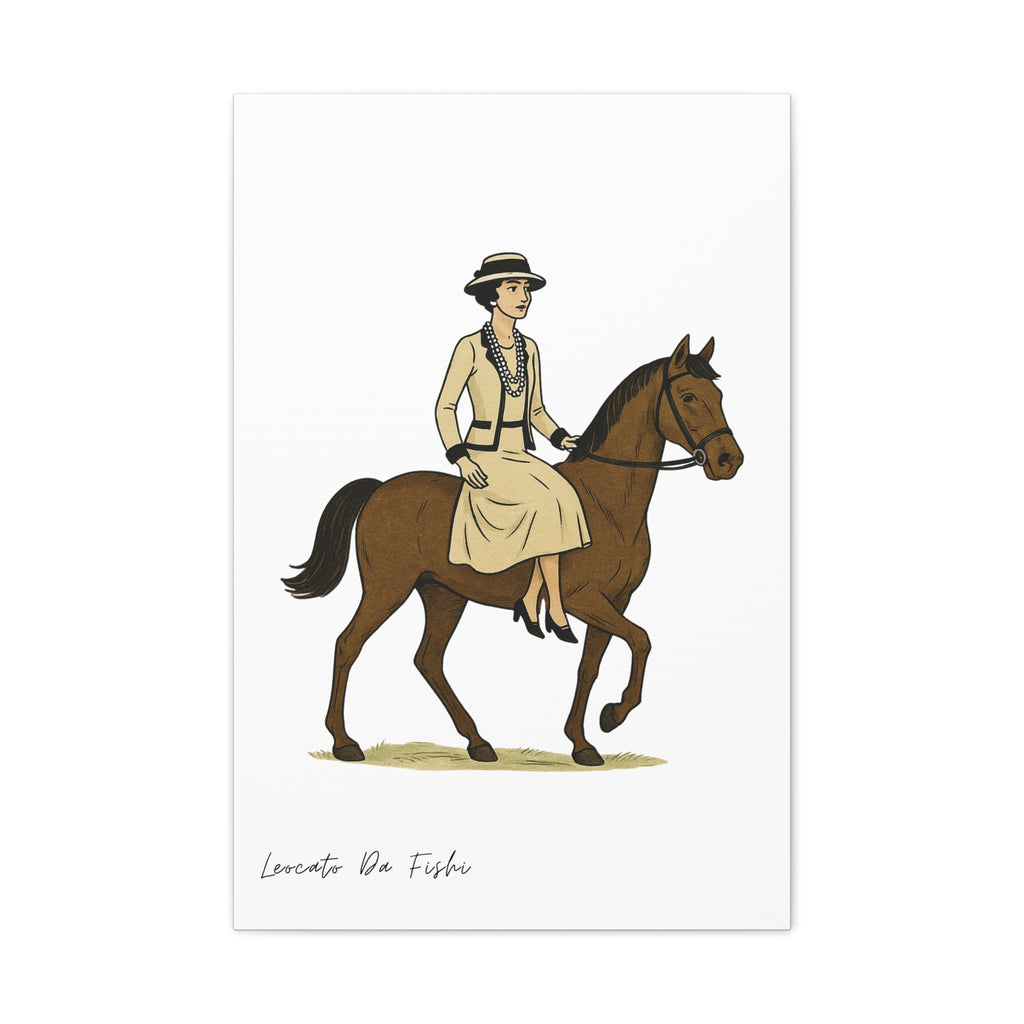 queen in Horse   Canvas Print, Wall Art Decor,
