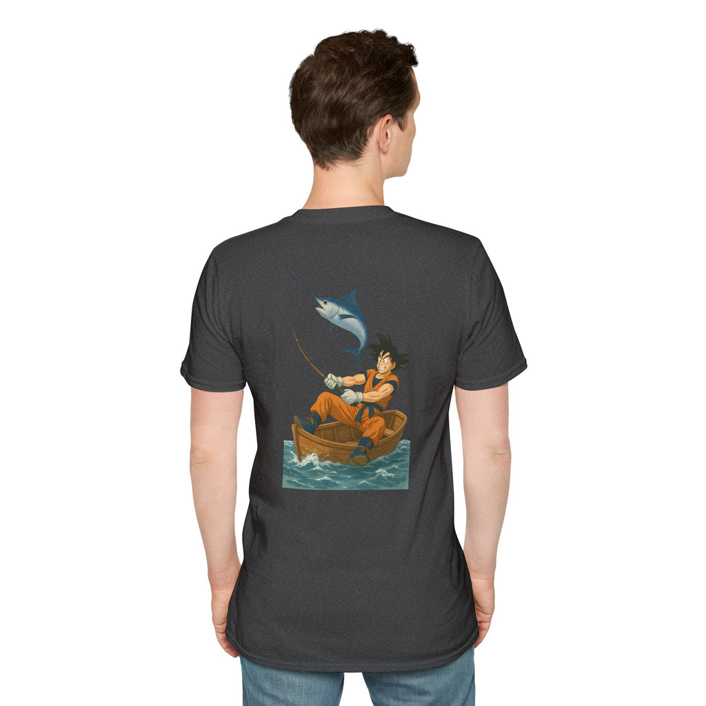 Fishing goku Unisex T-Shirt, Casual Wear, Gift for Fishermen, Outdoor Adventure Shirt, Summer Apparel, Fishing Enthusiast Tee