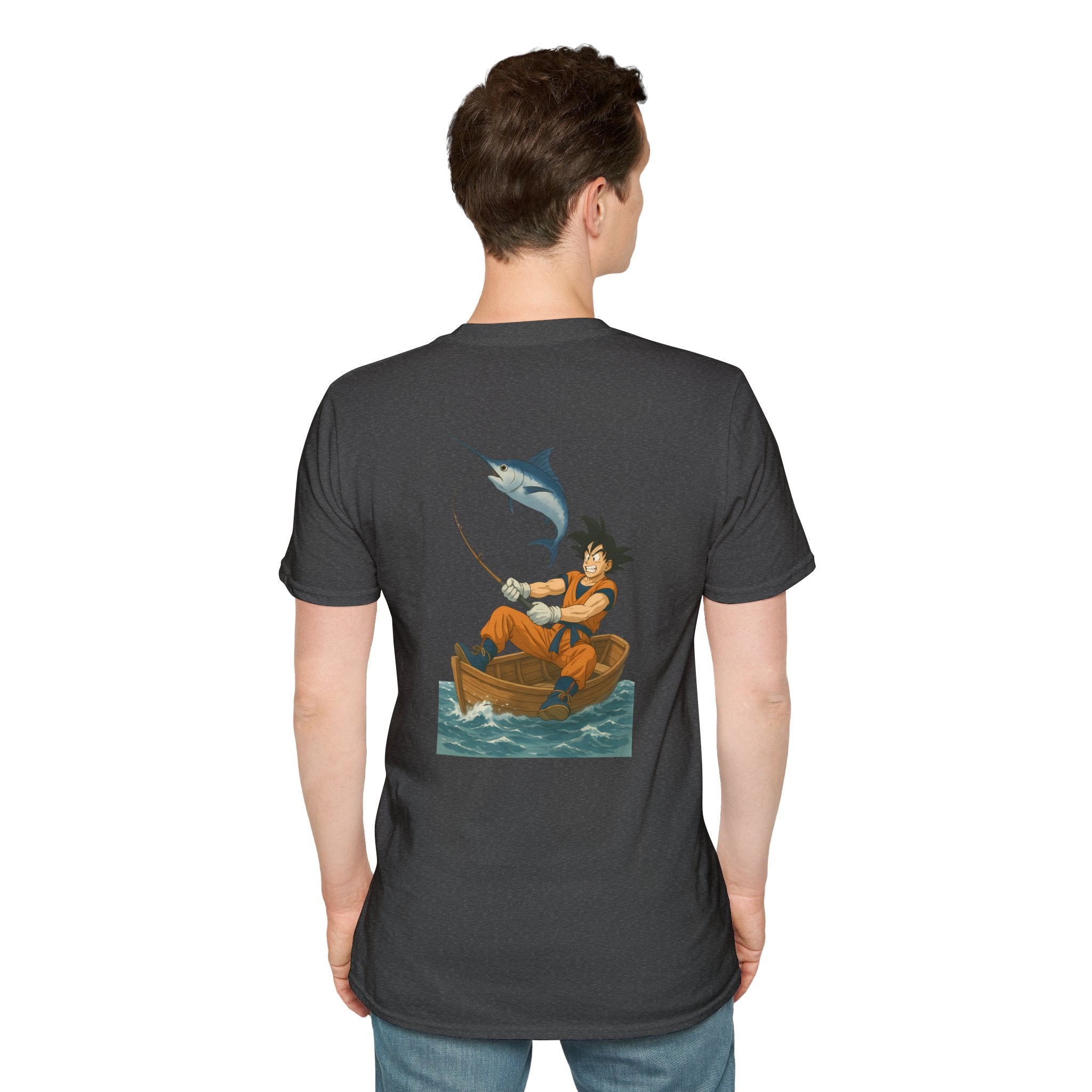 Fishing goku Unisex T-Shirt, Casual Wear, Gift for Fishermen, Outdoor Adventure Shirt, Summer Apparel, Fishing Enthusiast Tee