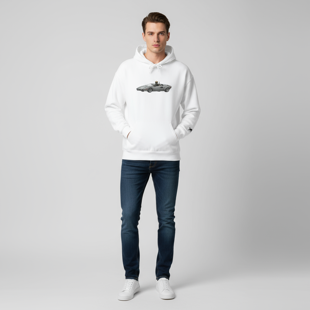 Lamborghini Countach Turbo Hooded Sweatshirt,