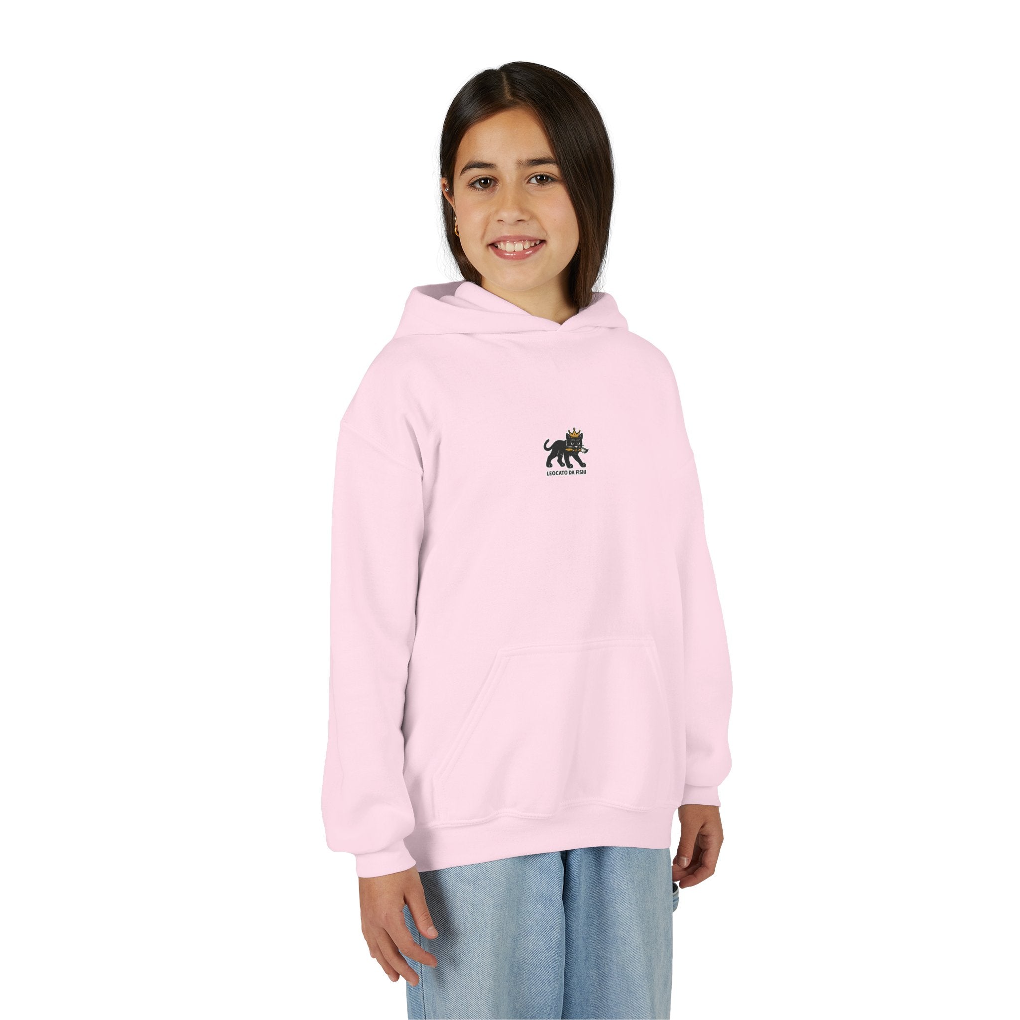 Youth Heavy Blend Hooded Sweatshirt with 'Leccato da Fish' Design - Cozy Gift for Teens, Memory Keepsake, Casual Wear, Birthday .