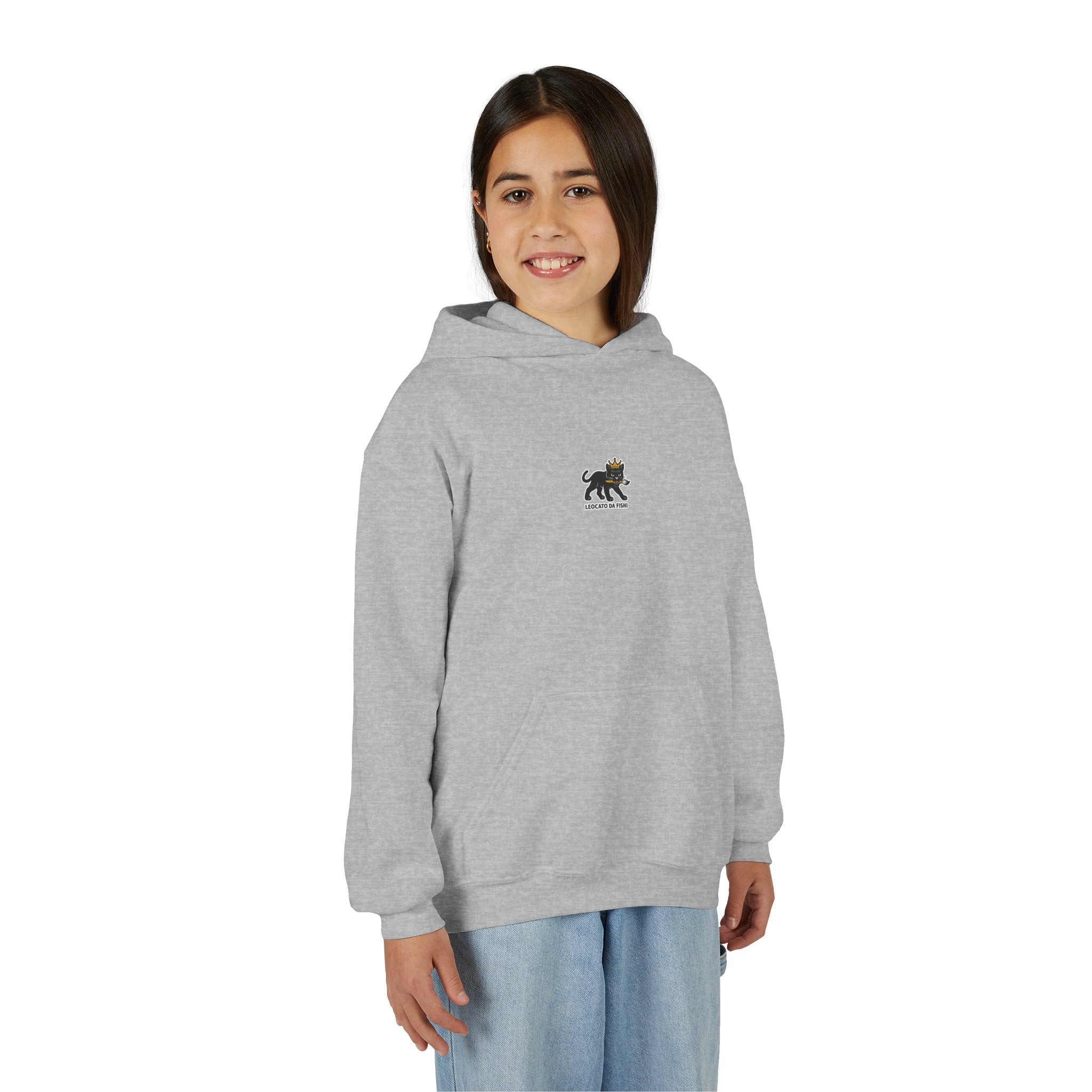 Youth Heavy Blend Hooded Sweatshirt with 'Leccato da Fish' Design - Cozy Gift for Teens, Memory Keepsake, Casual Wear, Birthday .