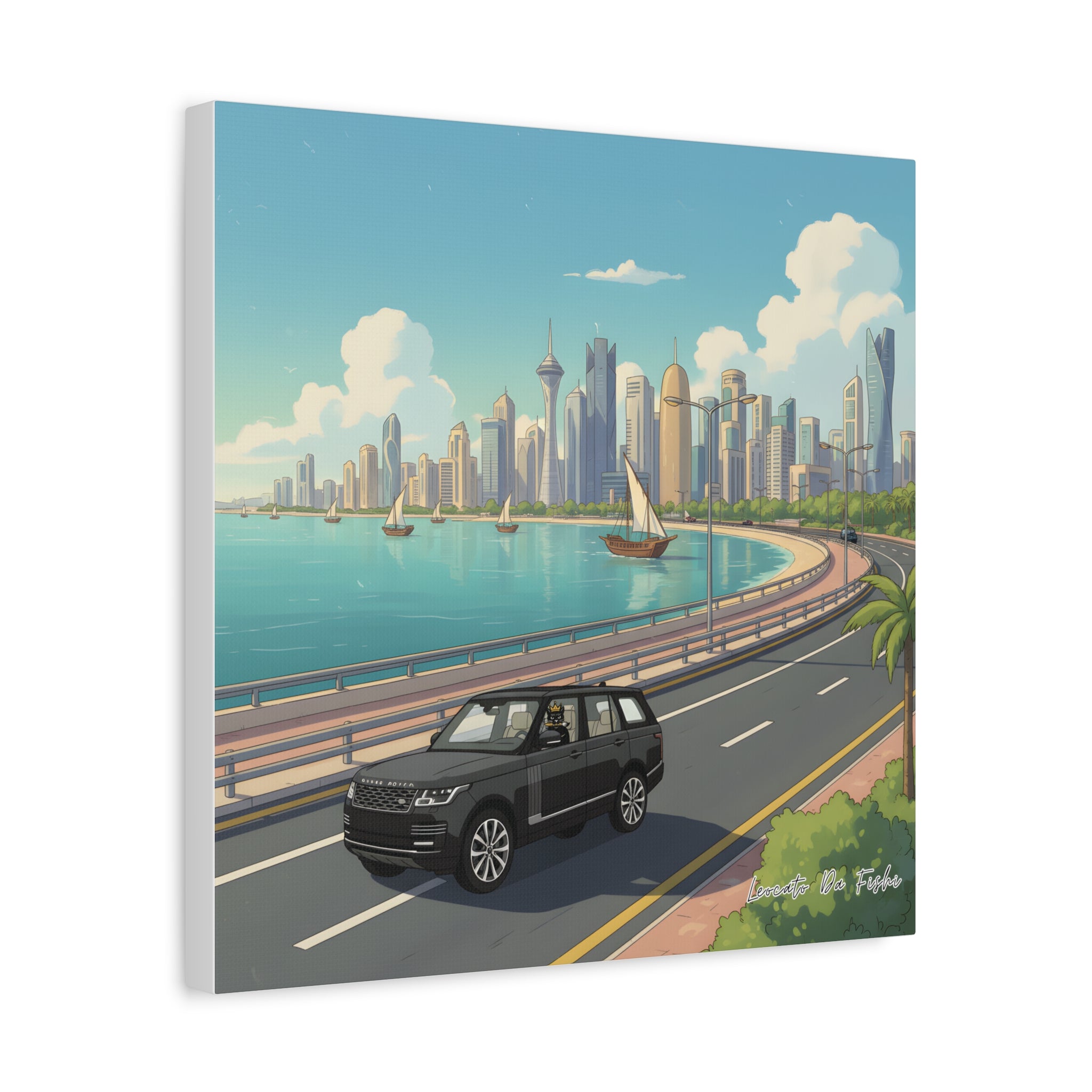 leocato da fishi in Doha Canvas Print, Wall Art Decor,