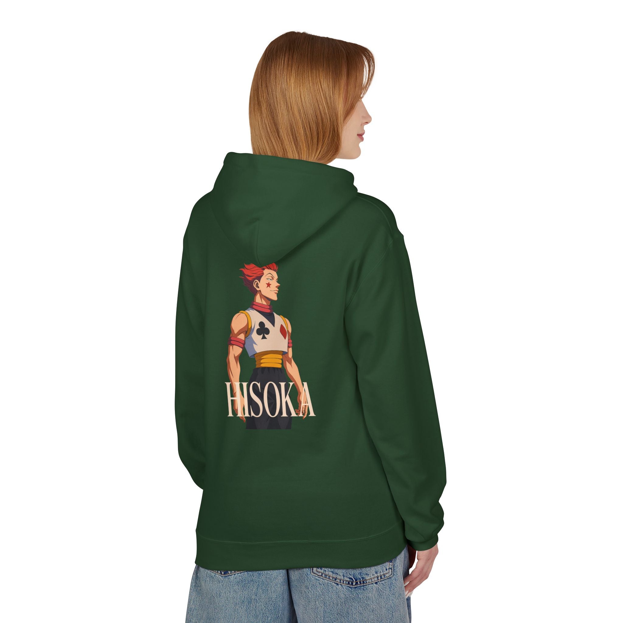 Stylish Hisoka Hoodie, Soft Unisex Fleece Sweatshirt, Trendy Anime Apparel, Cosplay Gift for Fans, Comfortable Streetwear