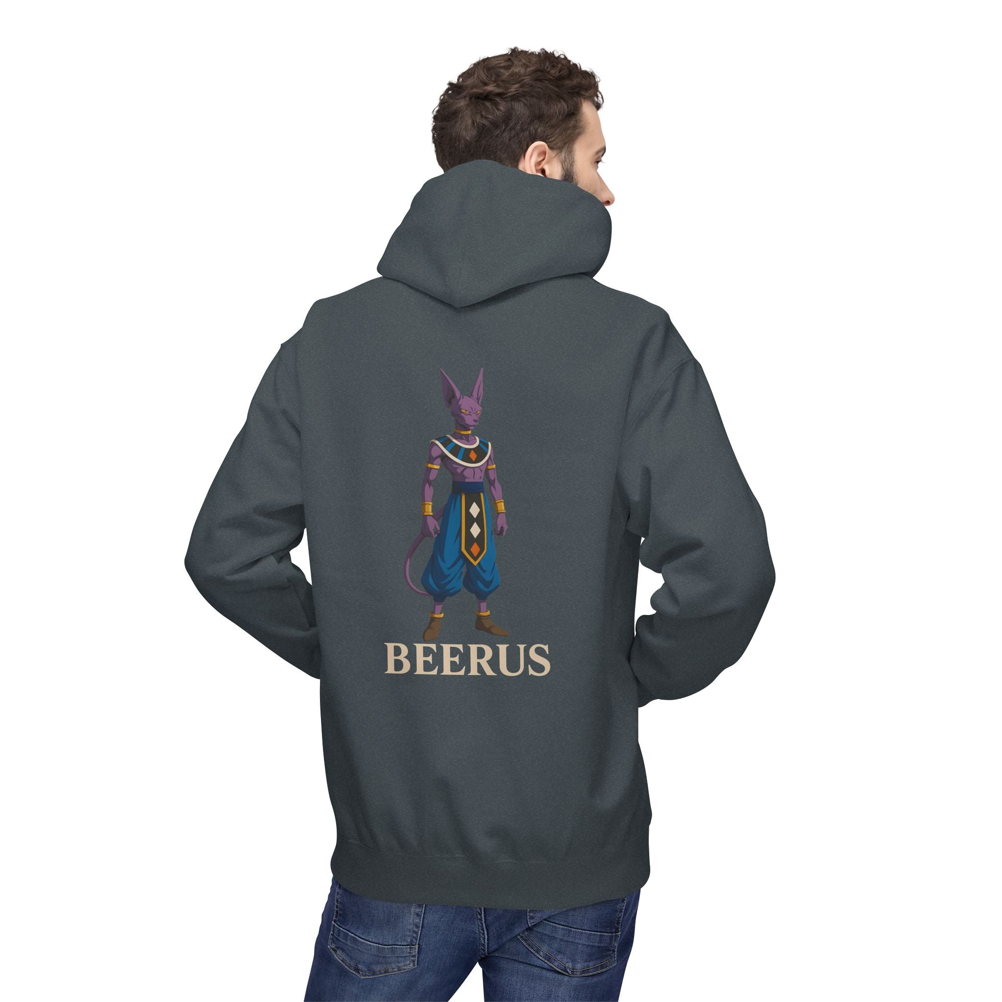 Stylish beerus Hoodie, Soft Unisex Fleece Sweatshirt, Trendy Anime Apparel, Cosplay Gift for Fans, Comfortable Streetwear