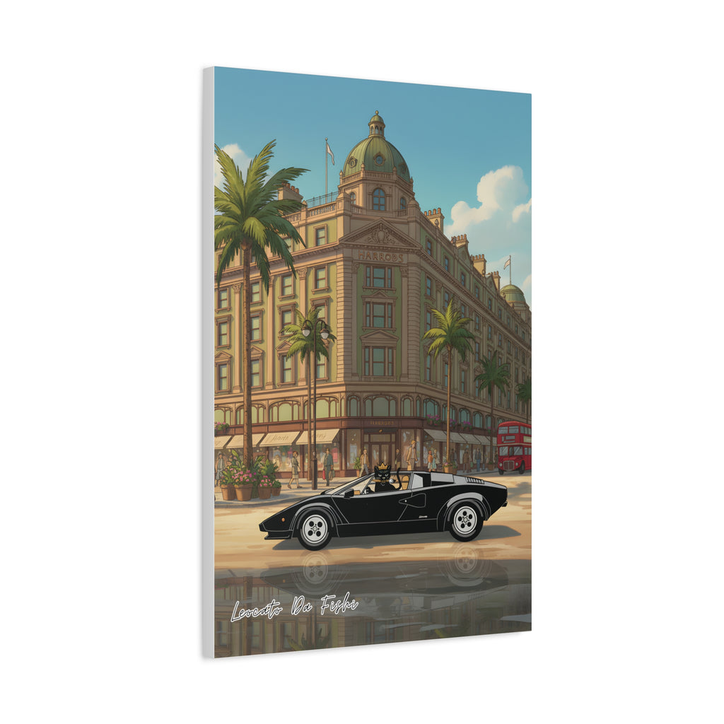 leocato da fishi in lamborghini countach   Canvas Print, Wall Art Decor,