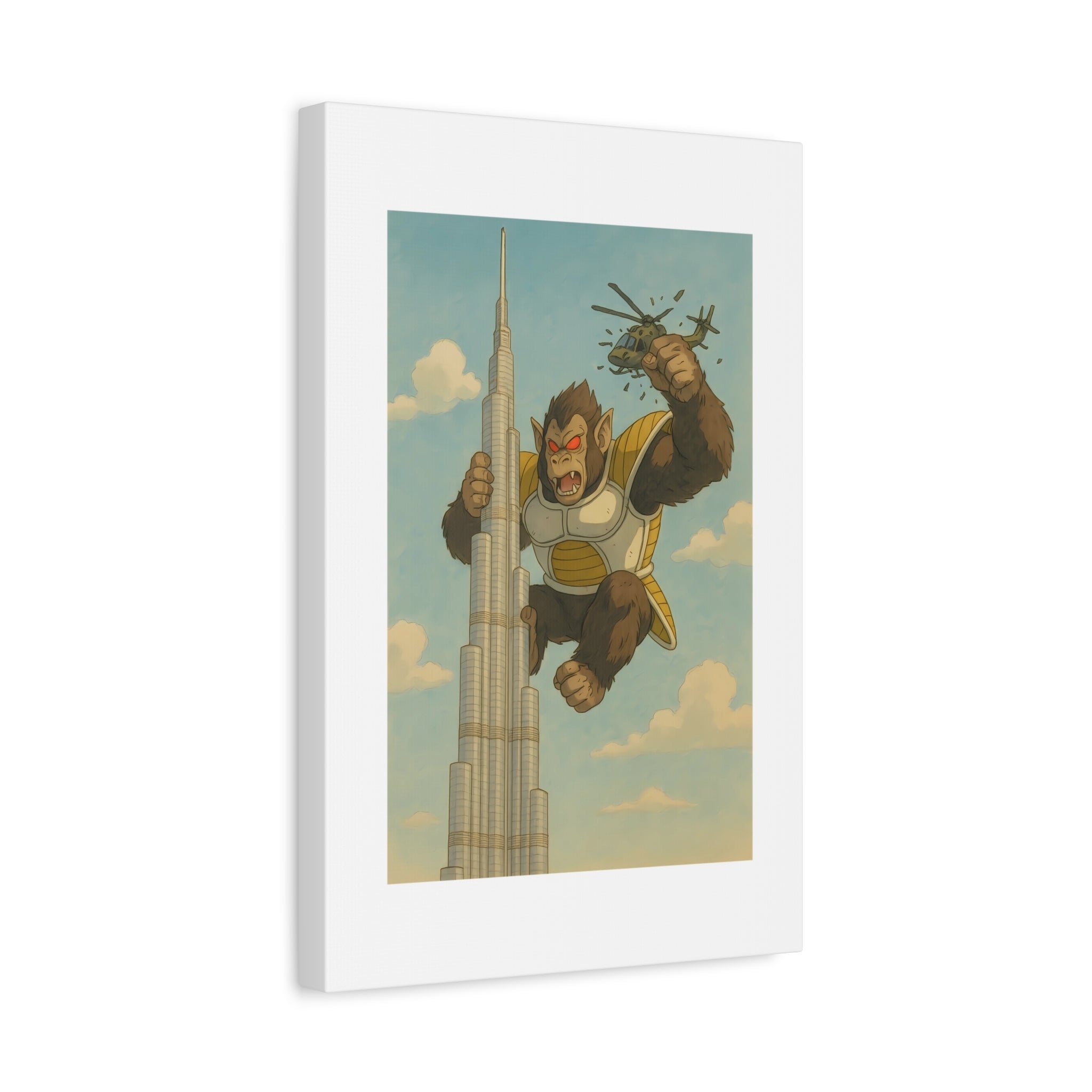 angry ape Dubai Wall Art, Matte Canvas Print, Home Decor, Sports Gift, Athletic Wall Decor, Gym Decoration