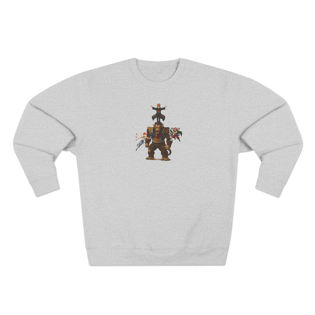 big fight Unisex Cartoon Sweatshirt with Fun Character Design, Graphic Sweatshirt for Fans, Cozy Gift for Birthdays, Casual Wear, Unique Apparel