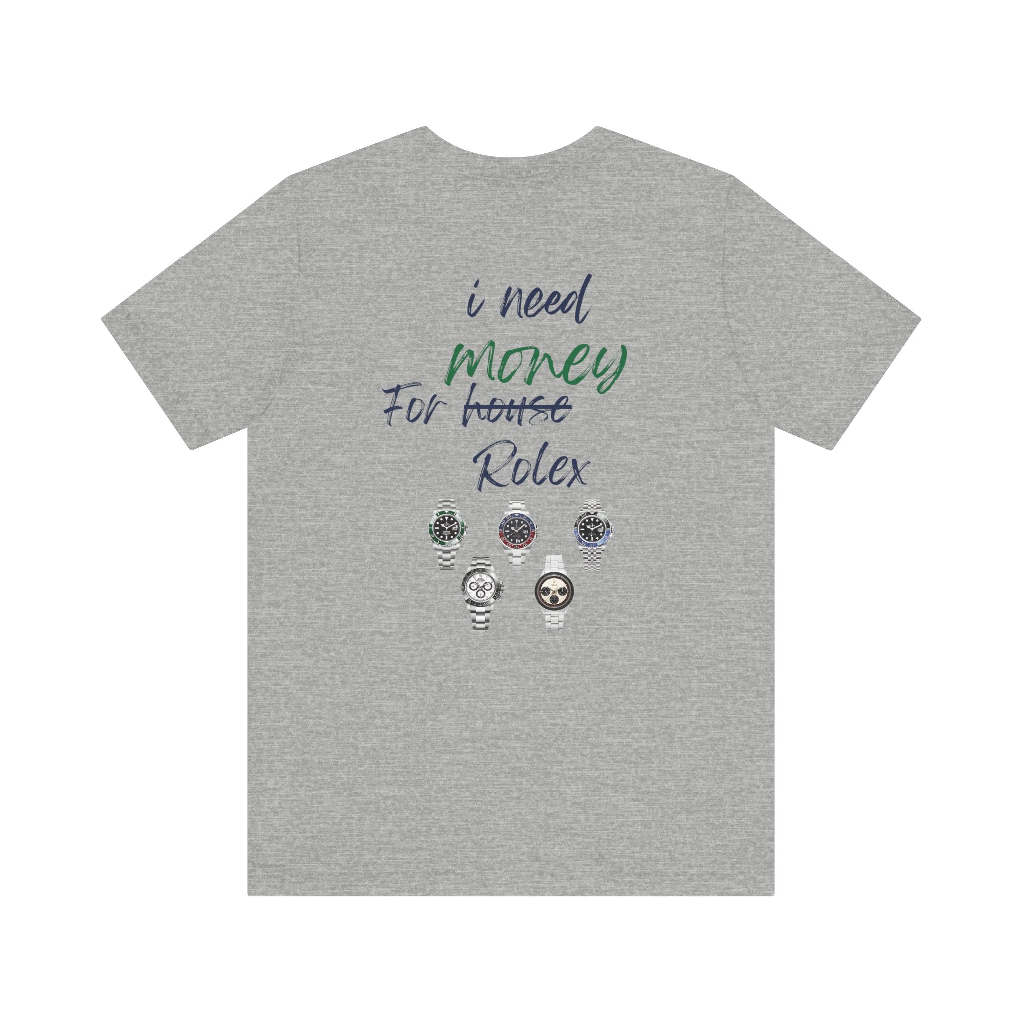 i need money for rolex  Graphic Tee, Casual Summer Shirt, Marine Life T-Shirt, Gift for Sea Lovers,  high quality