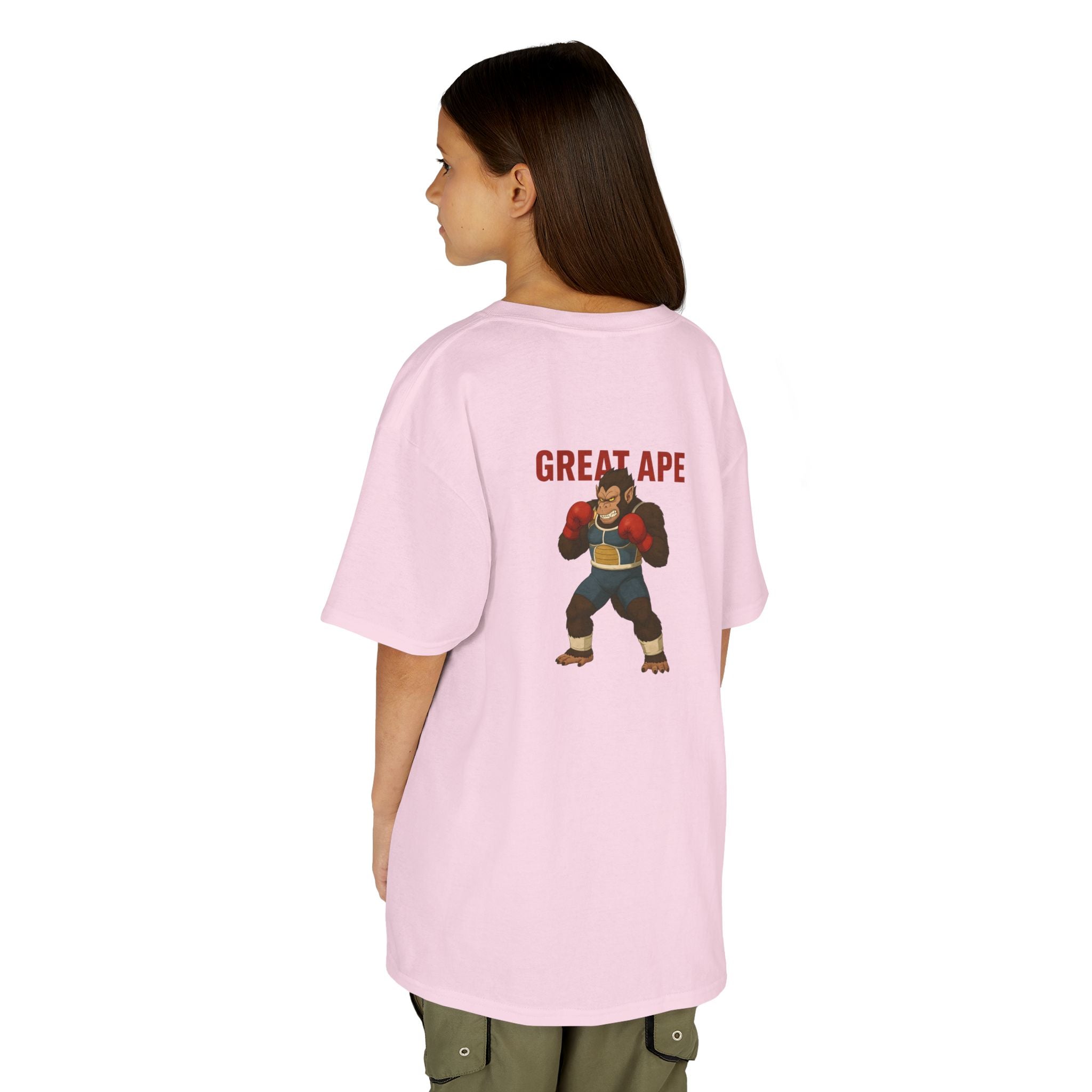 Kids Graphic Tee with Great Ape Design, Fun T-Shirt for Boys Girls, Cartoon Shirt, Birthday Gift, Playtime Apparel