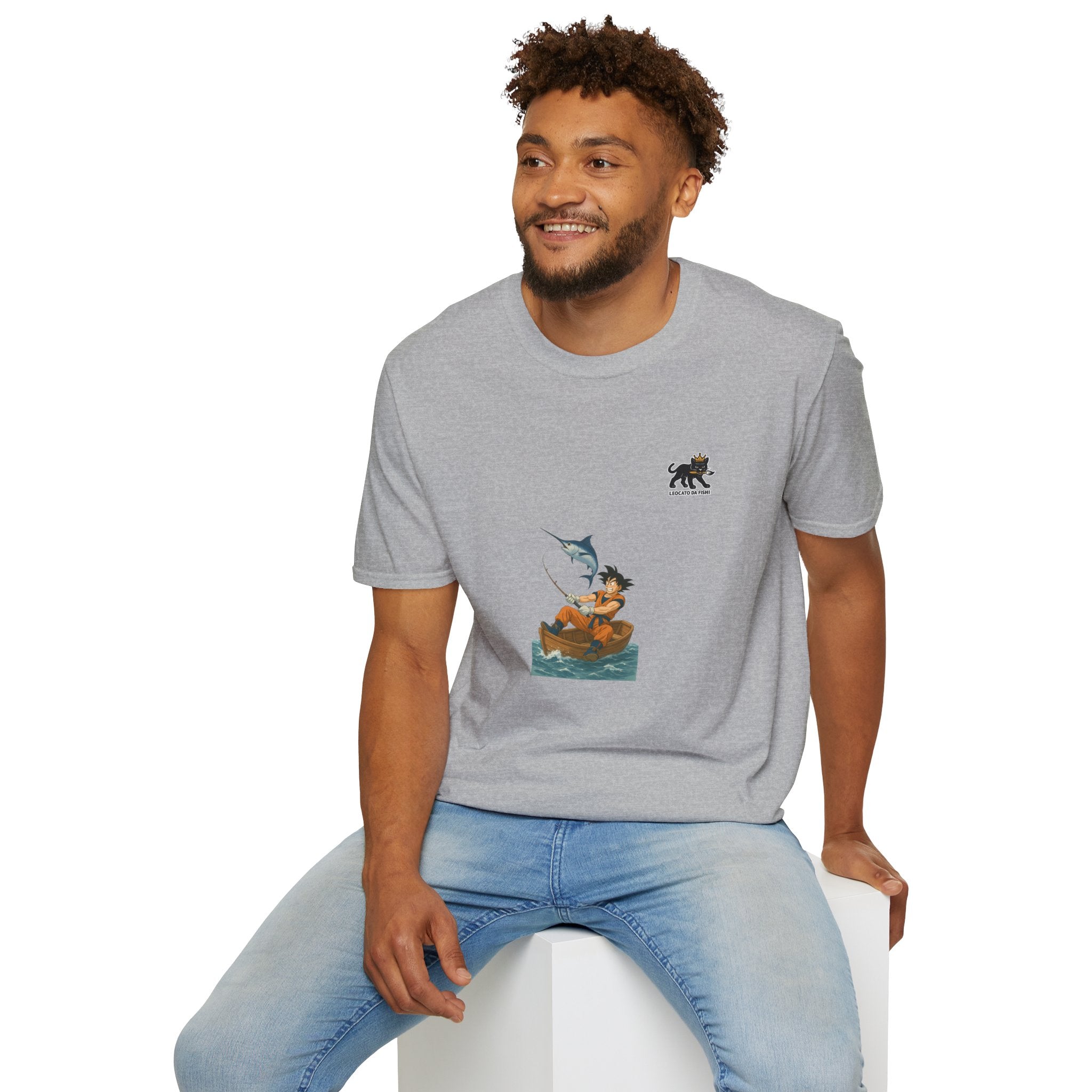 Fishing goku Unisex T-Shirt, Casual Wear, Gift for Fishermen, Outdoor Adventure Shirt, Summer Apparel, Fishing Enthusiast Tee