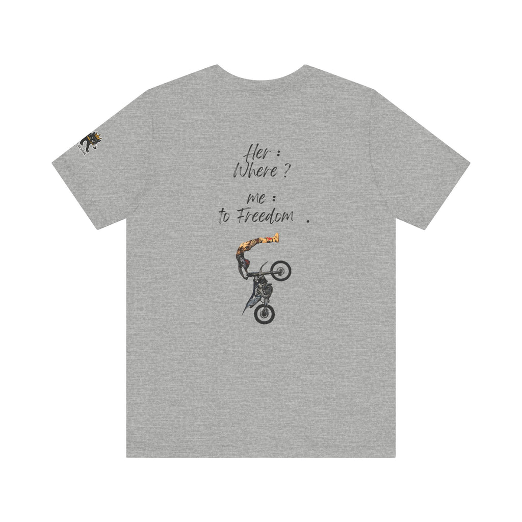 her where ? me to freedom Graphic Tee, Casual Summer Shirt, Marine Life T-Shirt, Gift for Sea Lovers,  high quality